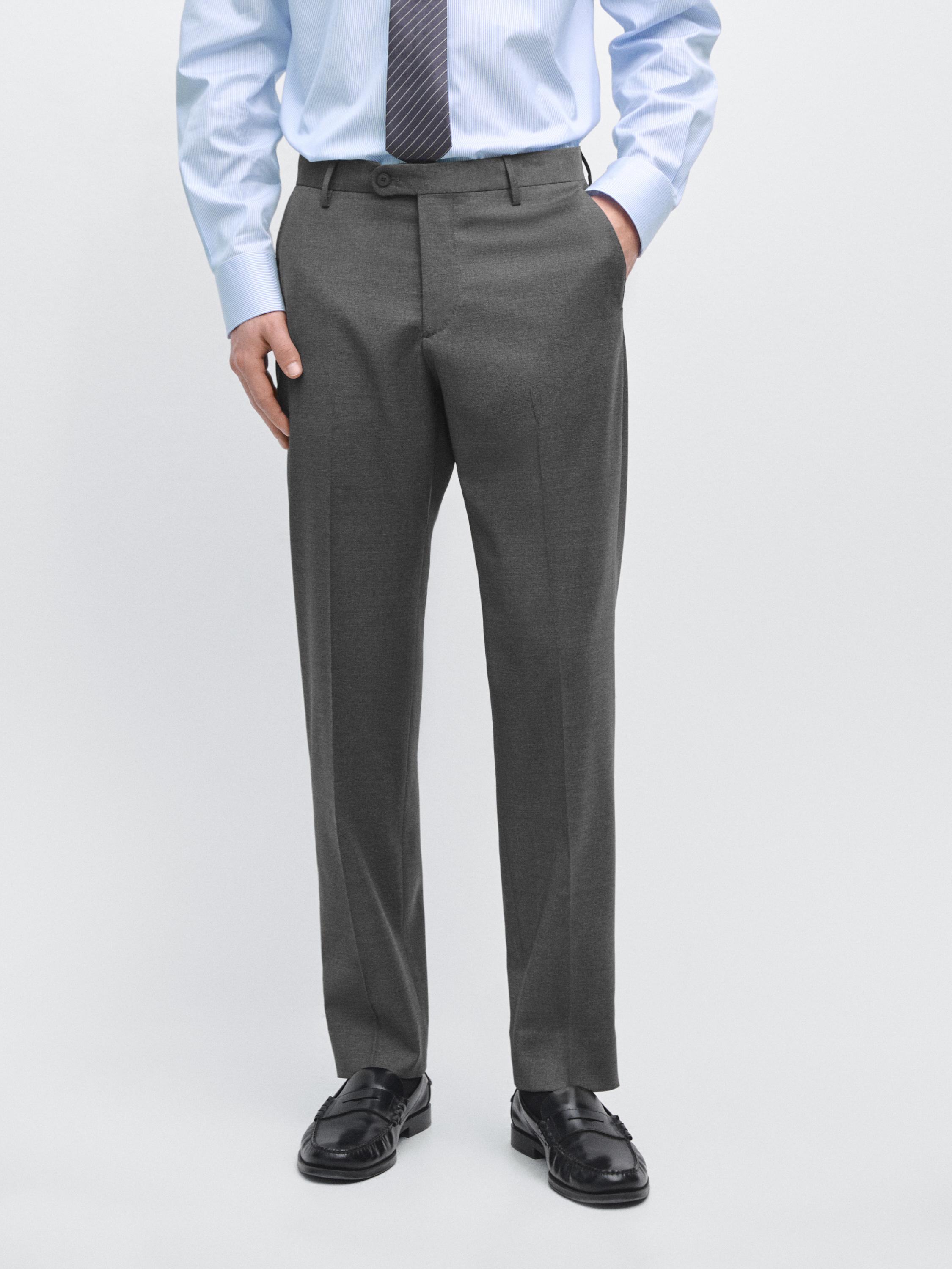 Cold wool suit trousers — GREY