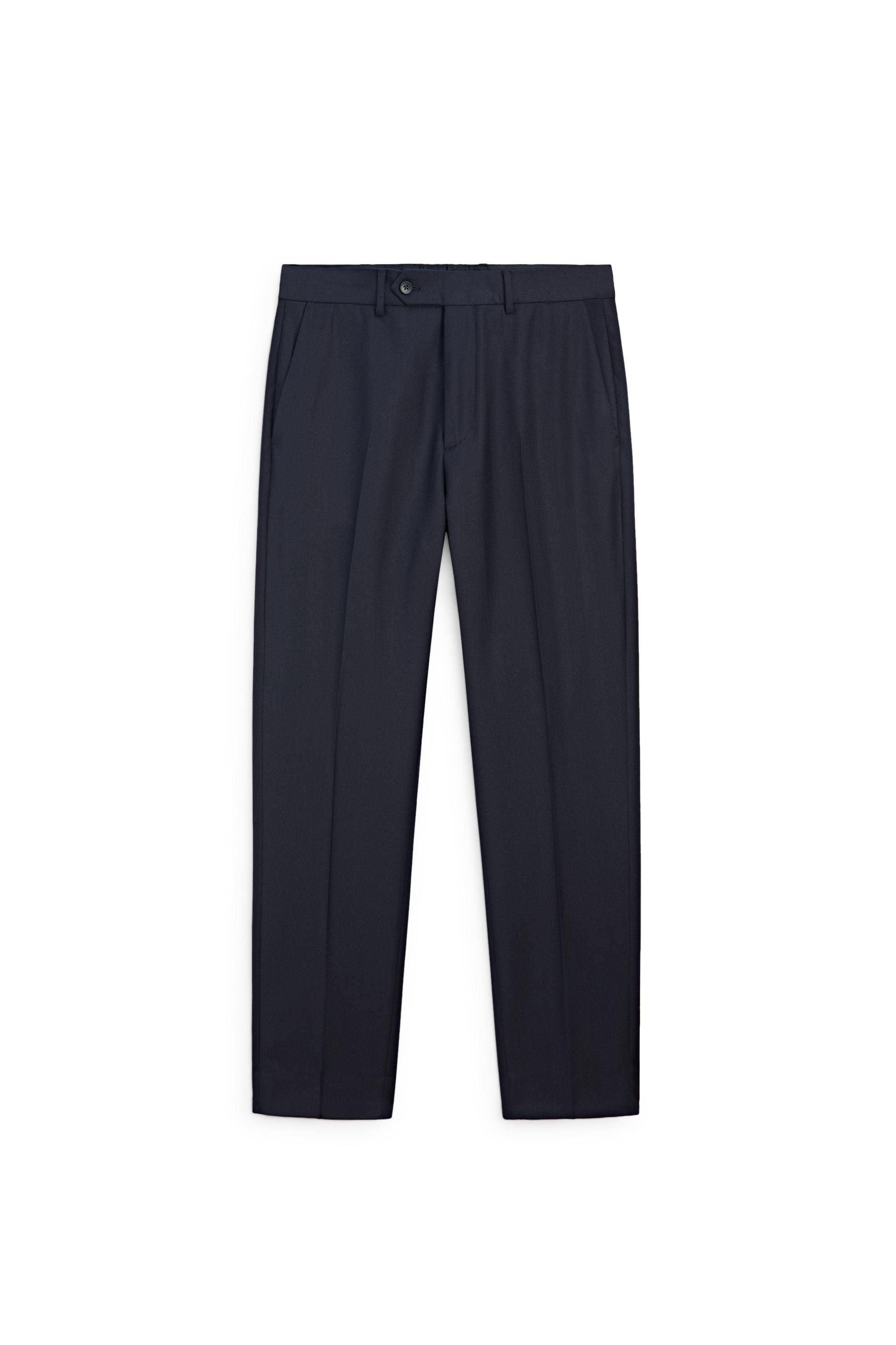 Herringbone suit pants — NAVY BLUE