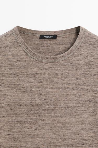 100% cotton short-sleeve T-shirt — BROWN MARL 9