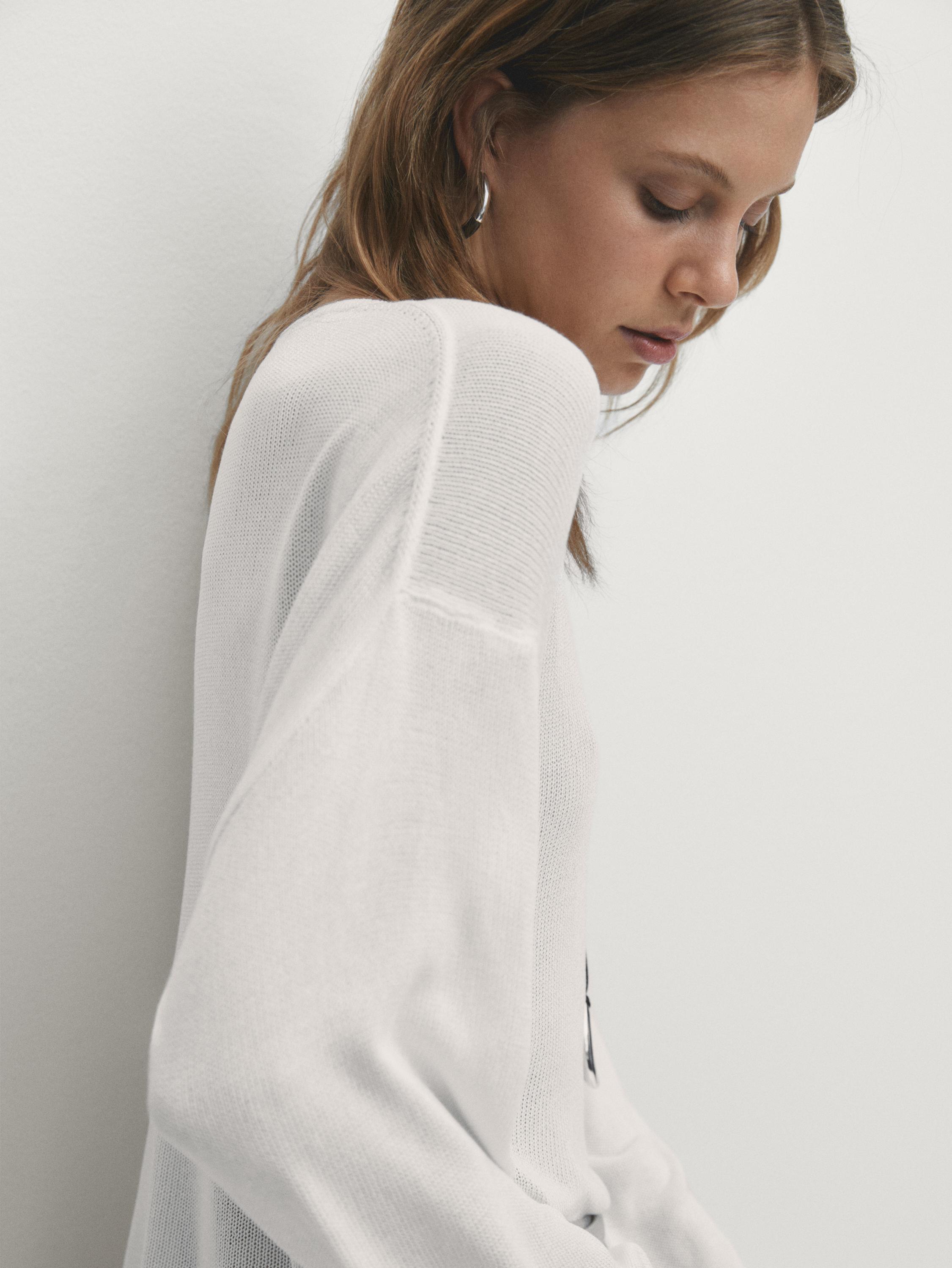 Pull en maille à manches longues