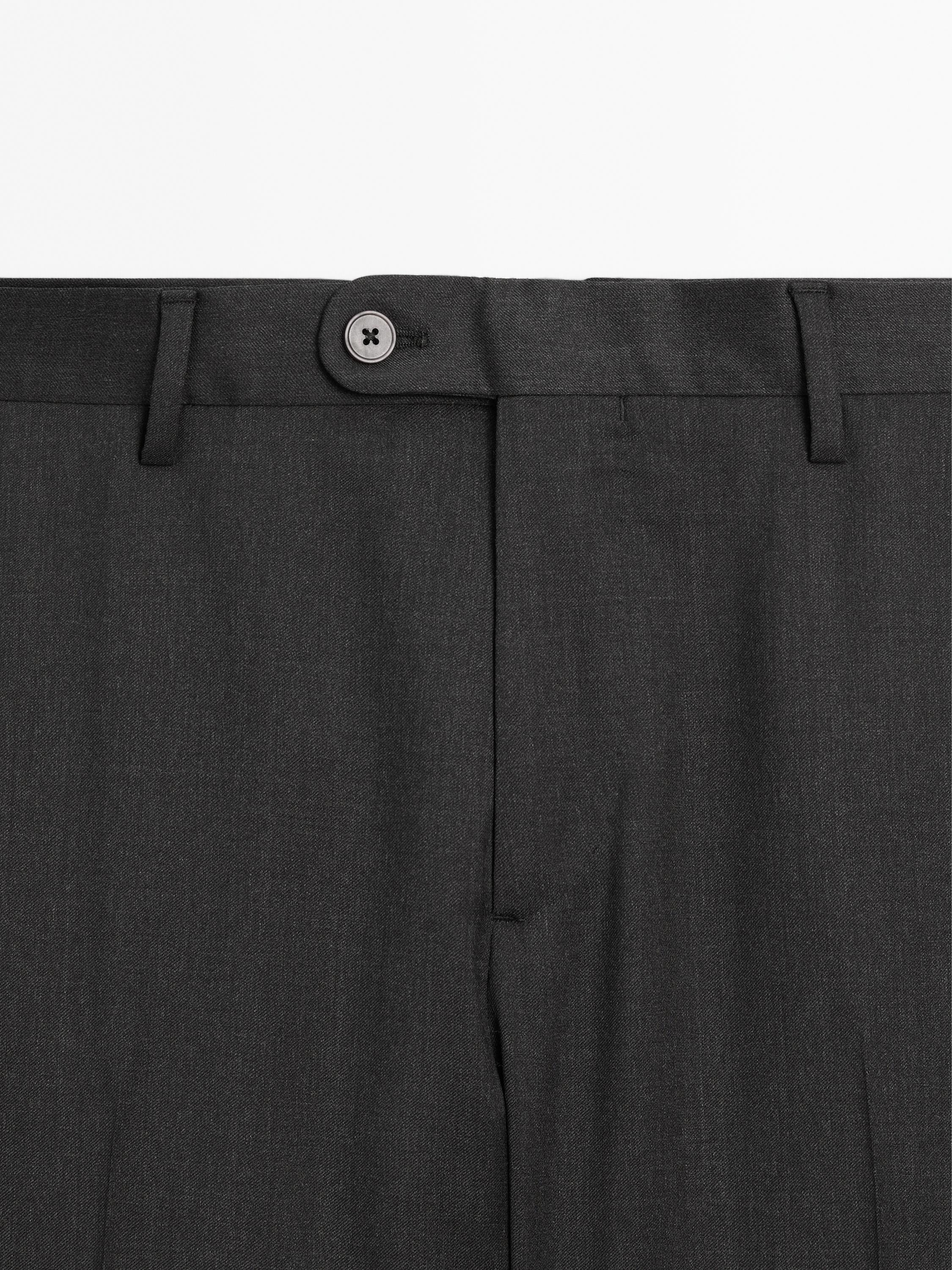 Cold wool suit trousers — CHARCOAL