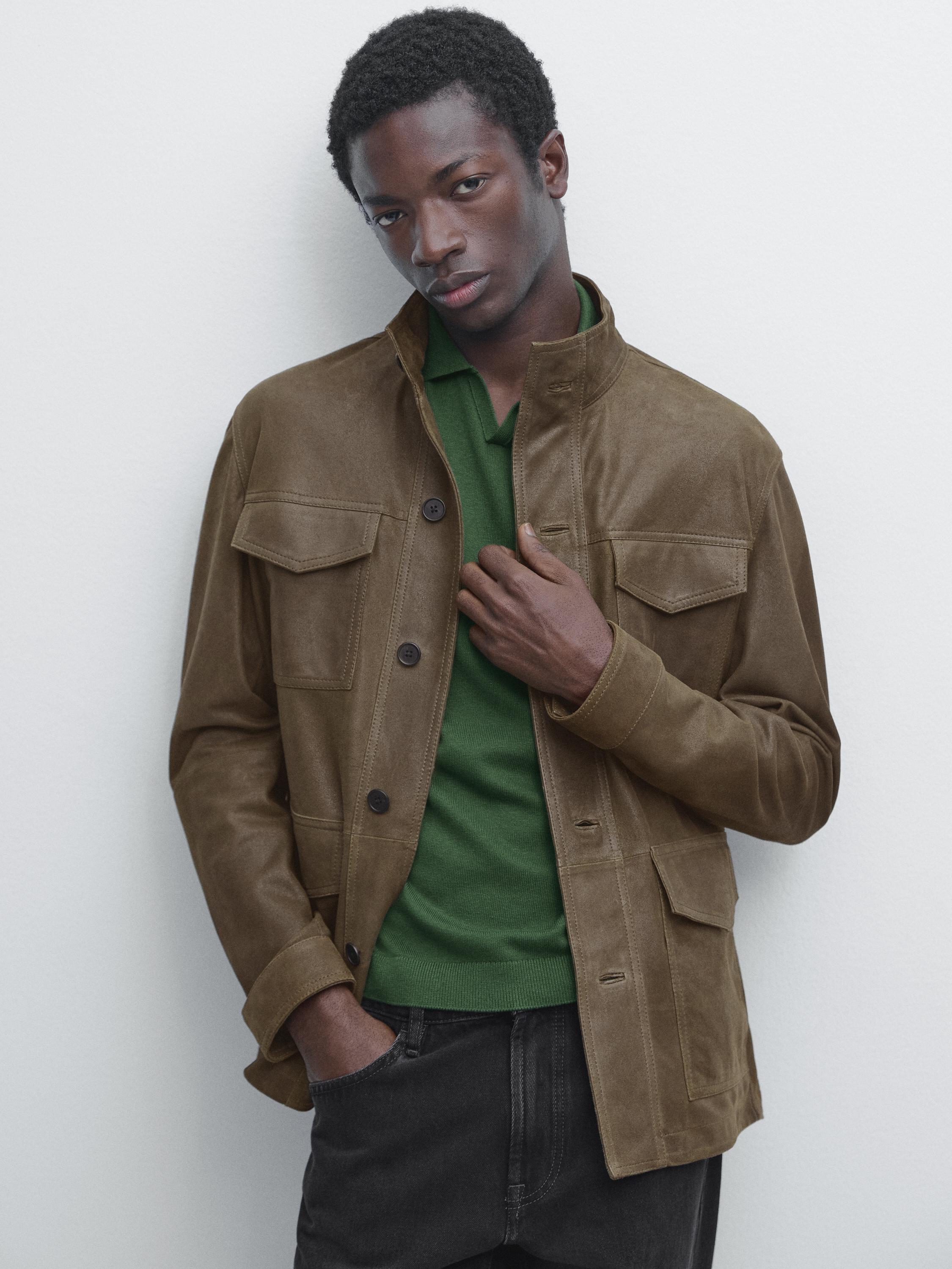 Cotton blend knit polo sweater — DUCK GREEN