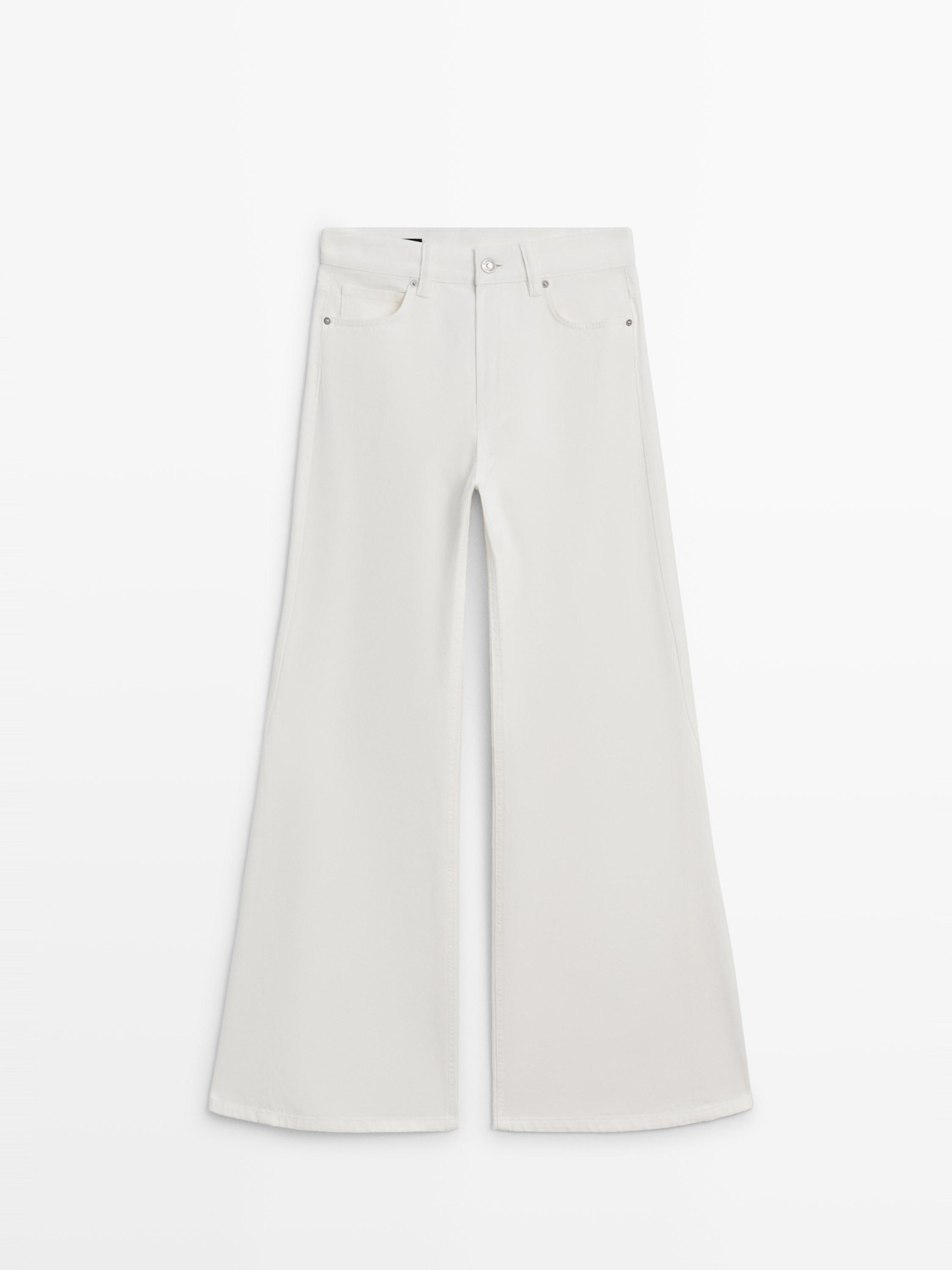 High-waist flare fit jeans — Off white