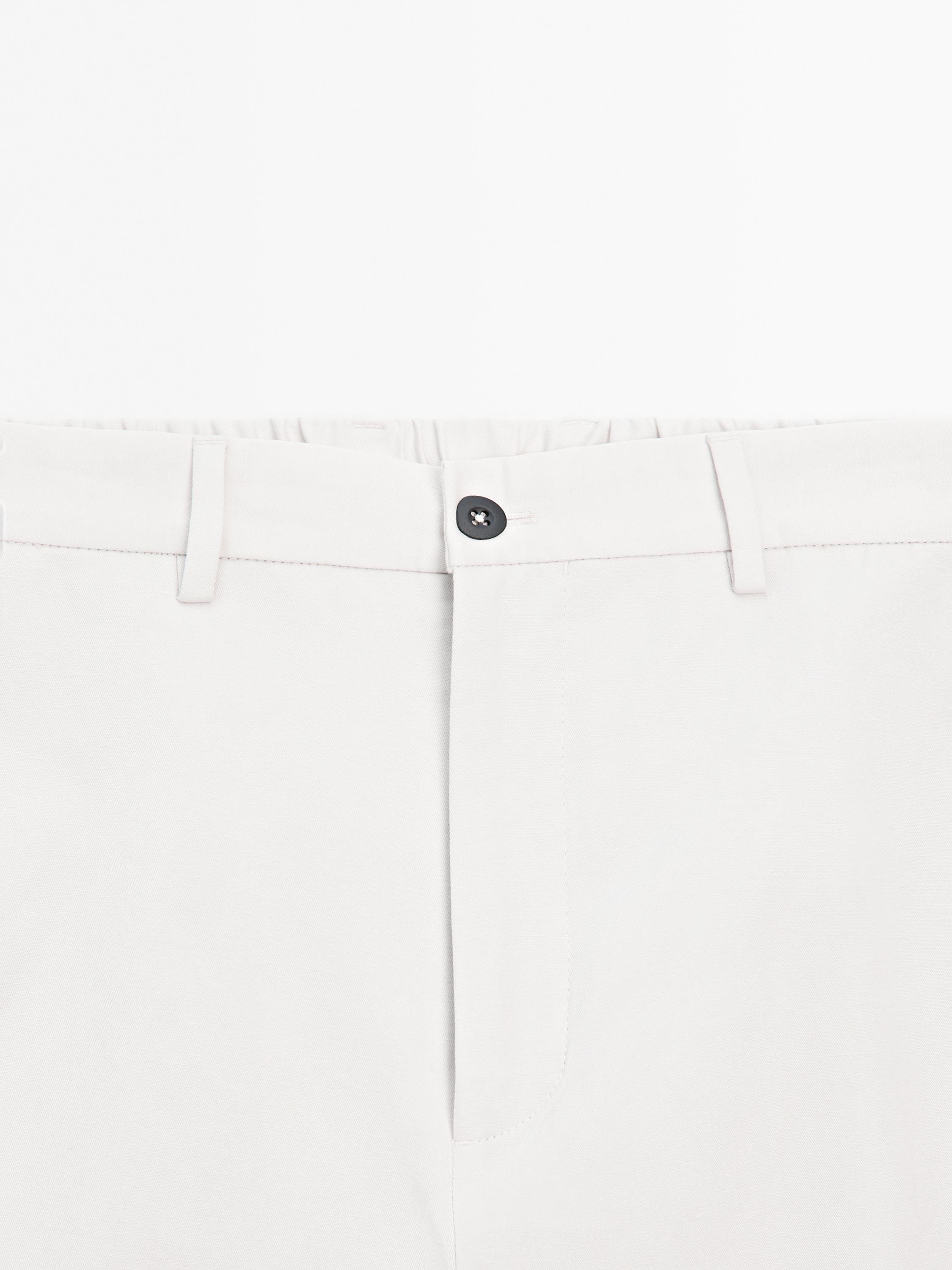 Cotton blend jogger fit trousers