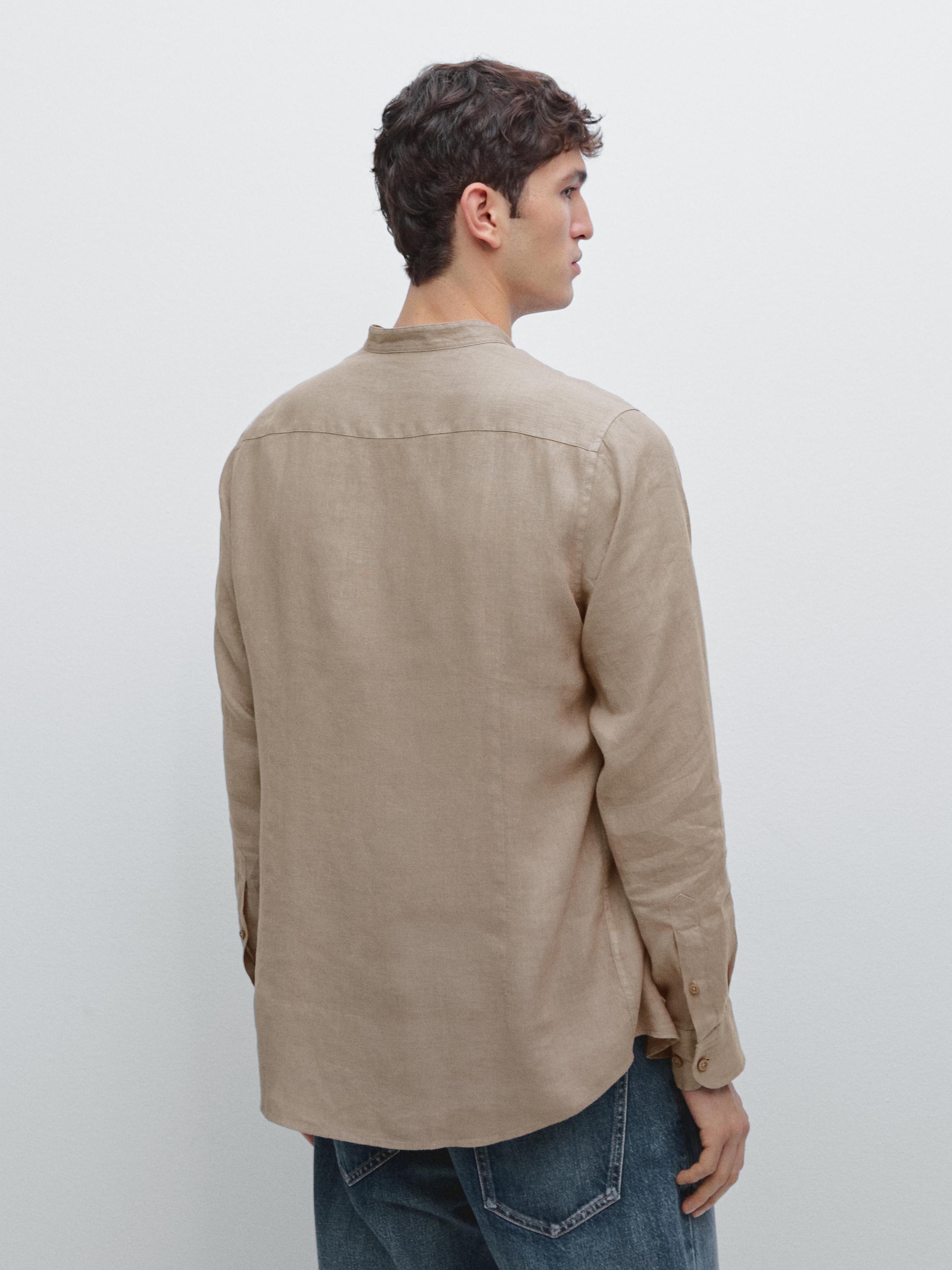 Slim fit stand collar shirt — CAREY