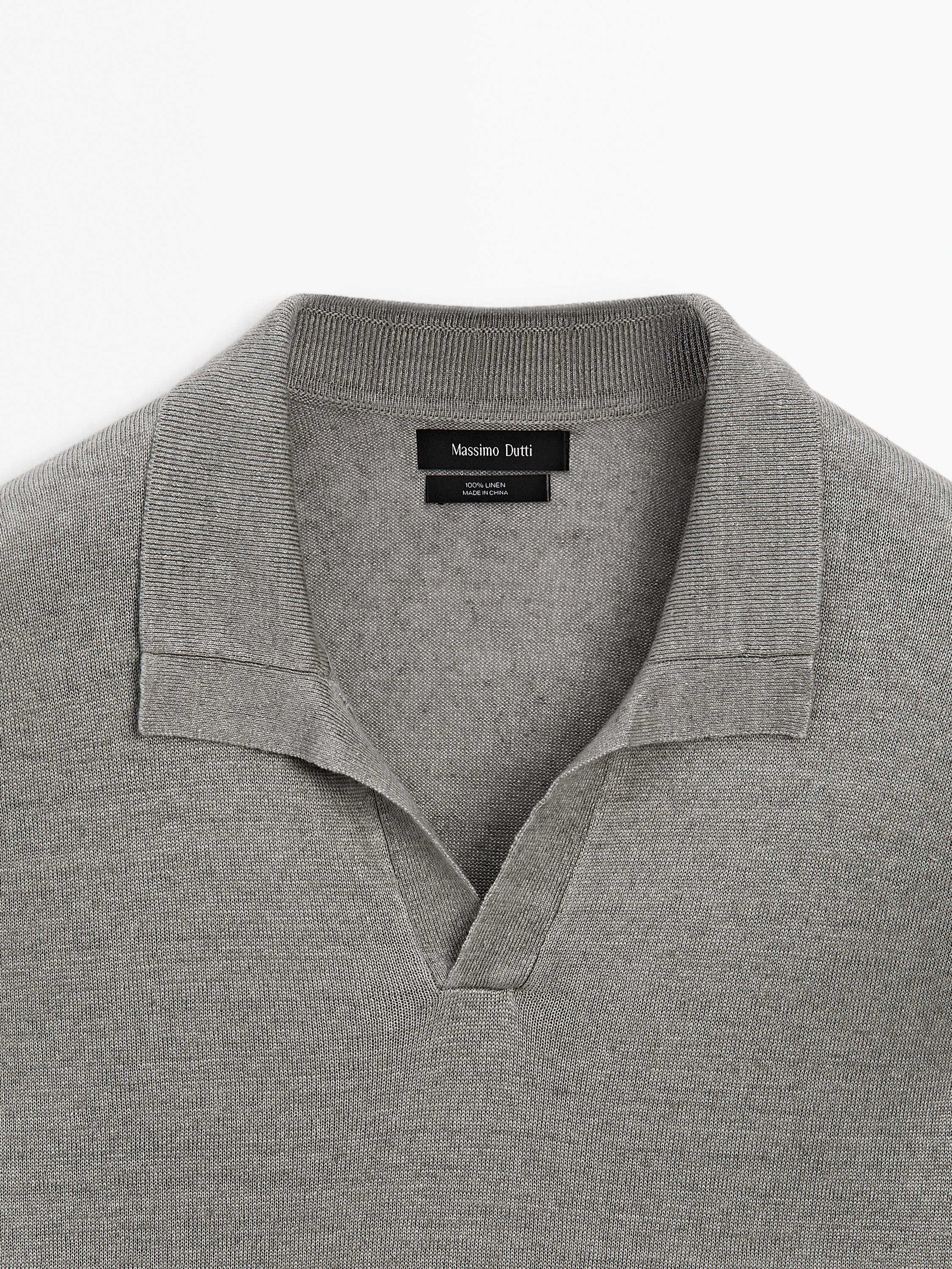 ★MASSIMO DUTTI★ リネンポロカラーニットセーター ☆日本未入荷*Massimo Dutti*新作*ポロカラーリネンニット/EN☆