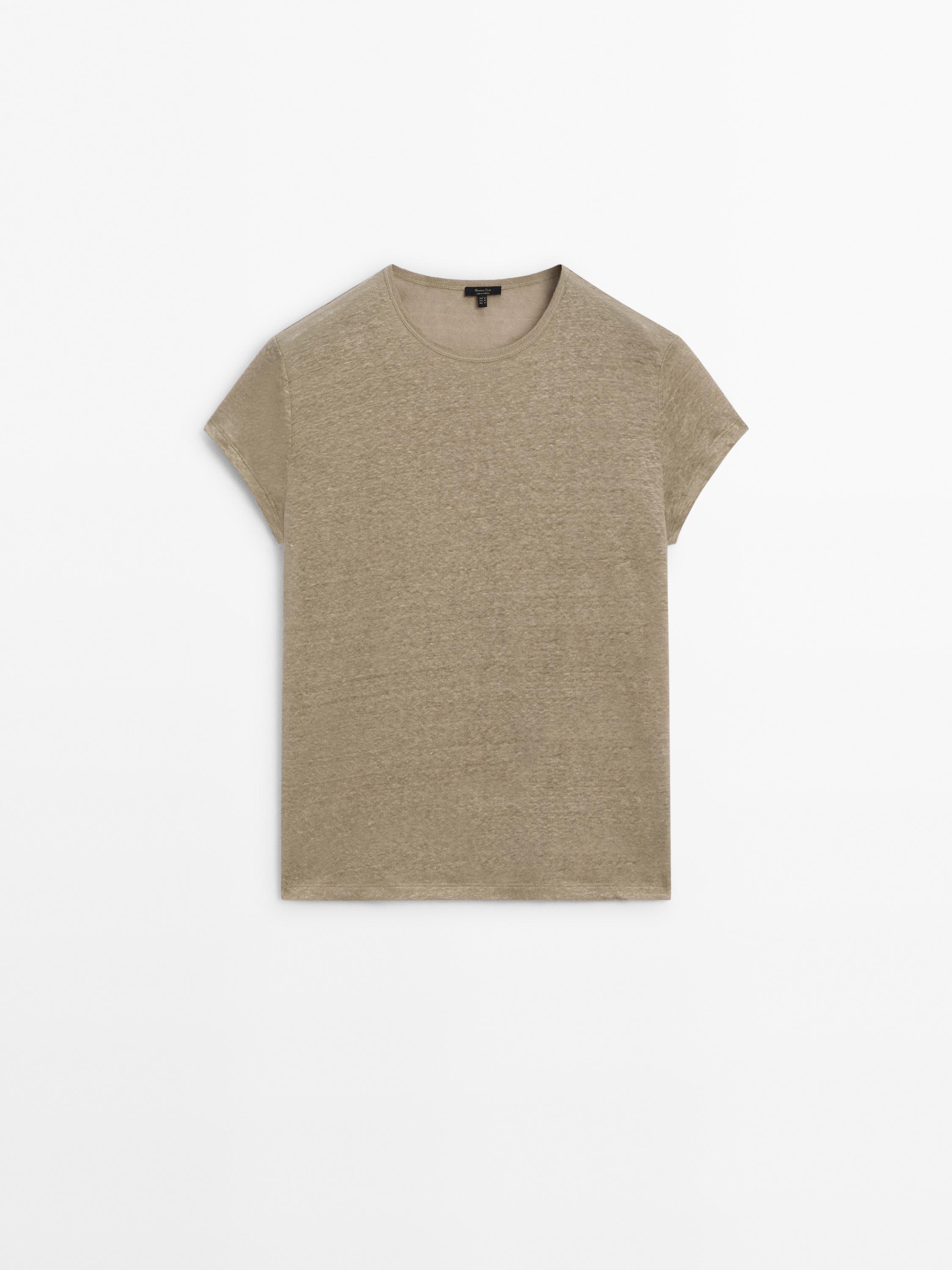 100% linnen T-shirt met korte mouw