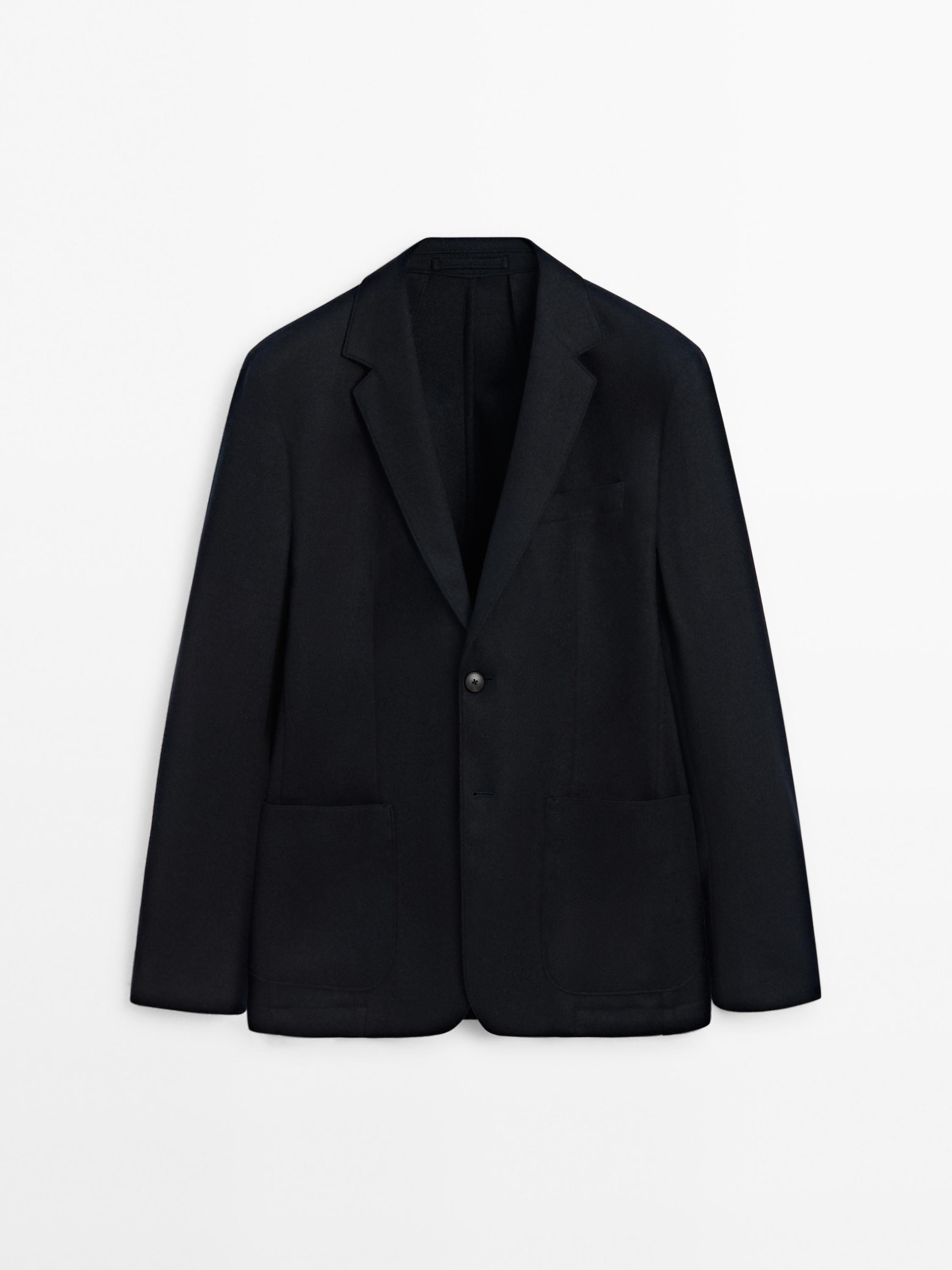 100% wollen soepelvallende blazer