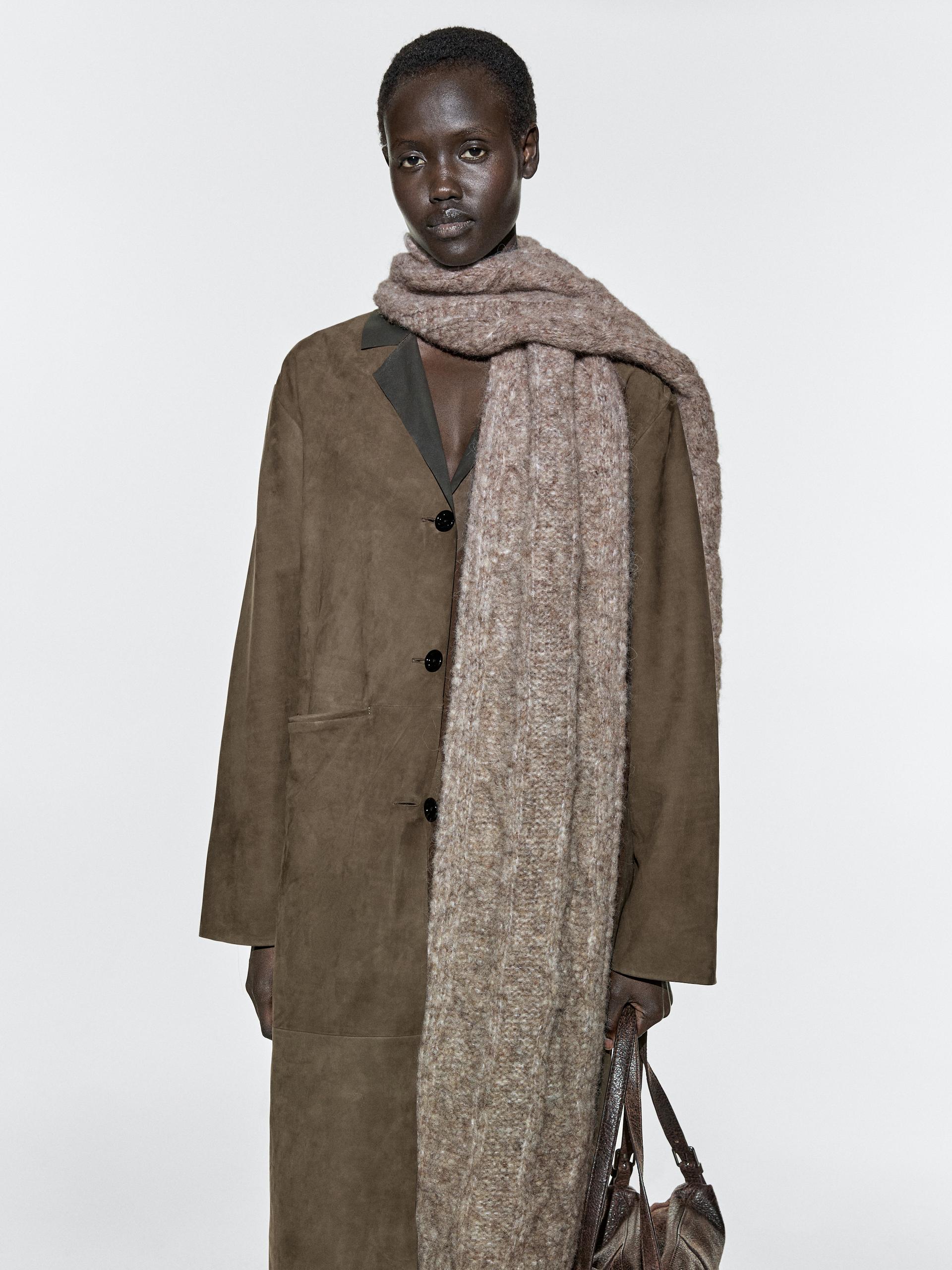 Sciarpa A Trecce In Misto Alpaca - Beige - 01 - Massimo Dutti - Femminile