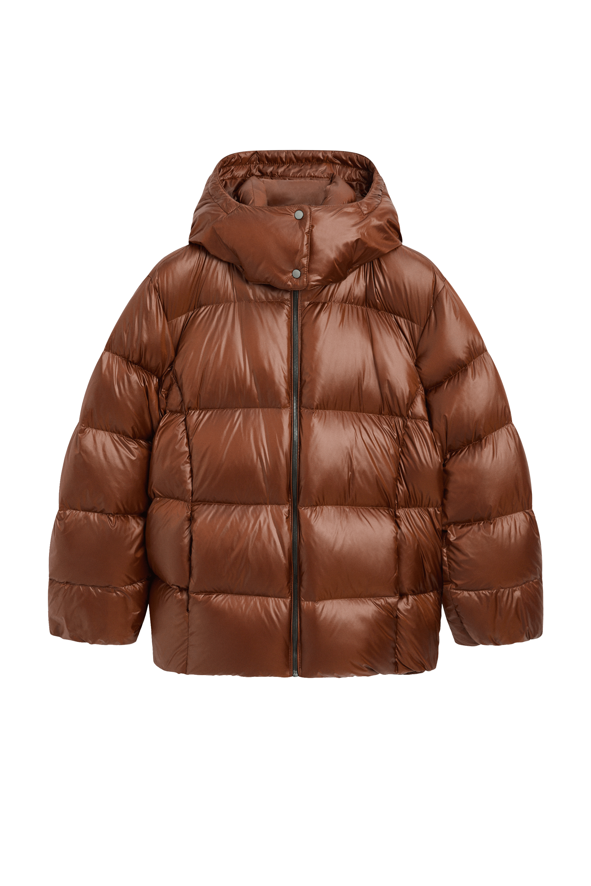 Massimo Dutti Saten şişme mont görsel 7