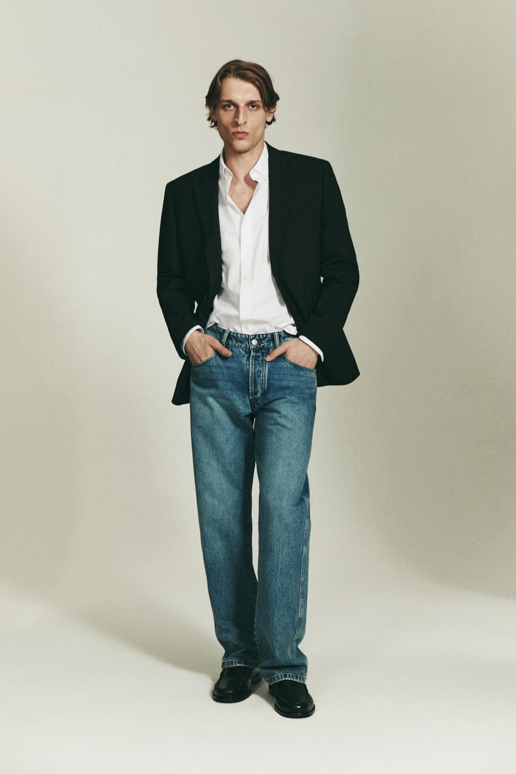 100% cool wool suit blazer — BLACK