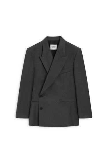 Oversize double-breasted suit blazer - LIMITED EDITION — DARK GREY 5