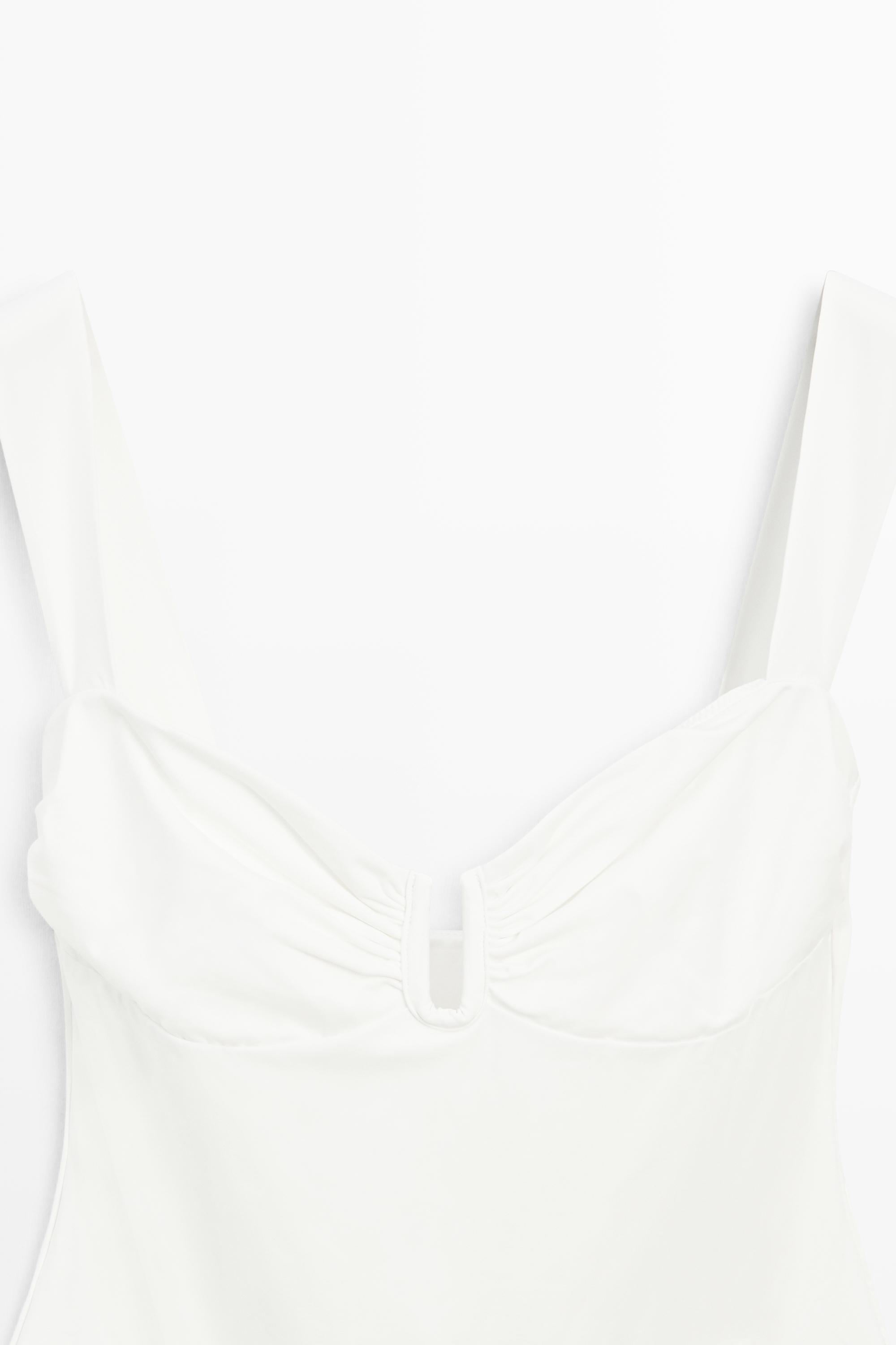 Swimsuit with gathered detail — Off white