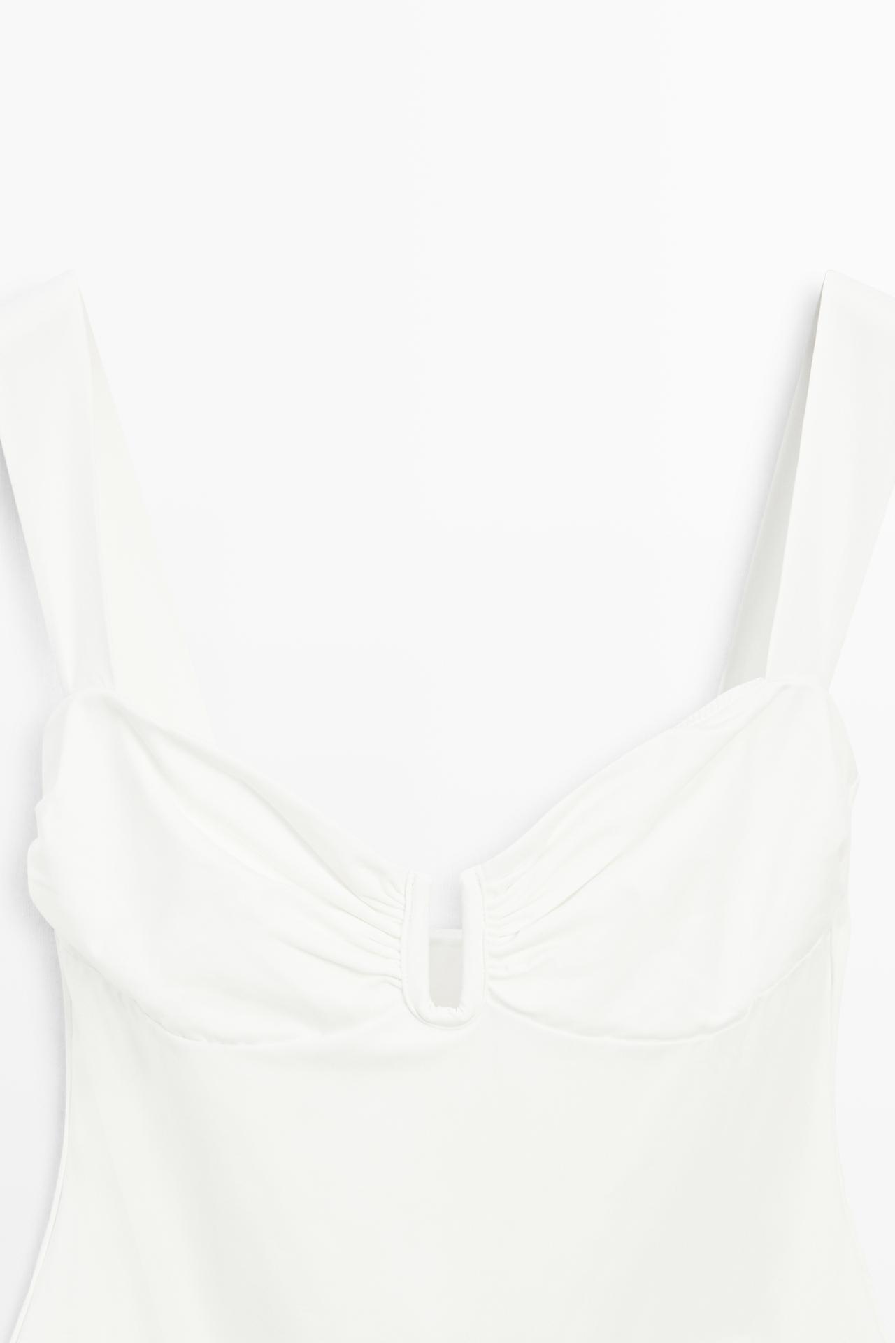 Swimsuit with gathered detail — Off white