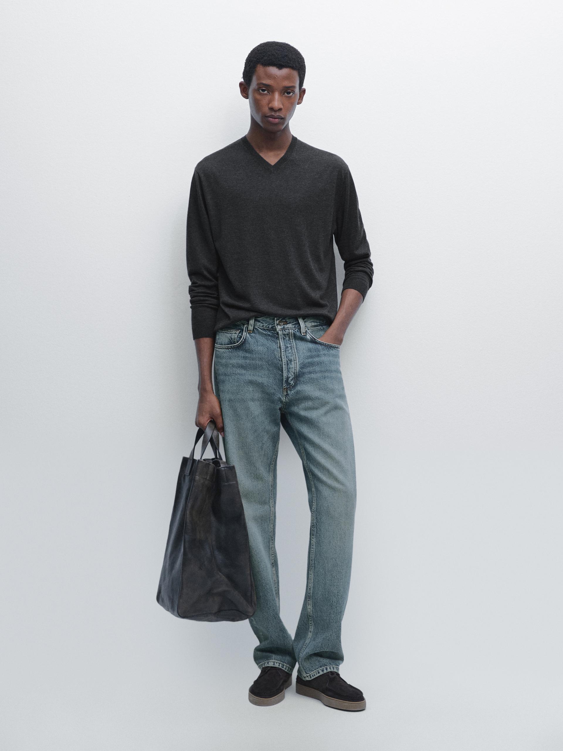 Pull Laine En Maille - Marengo - L - Massimo Dutti - Homme