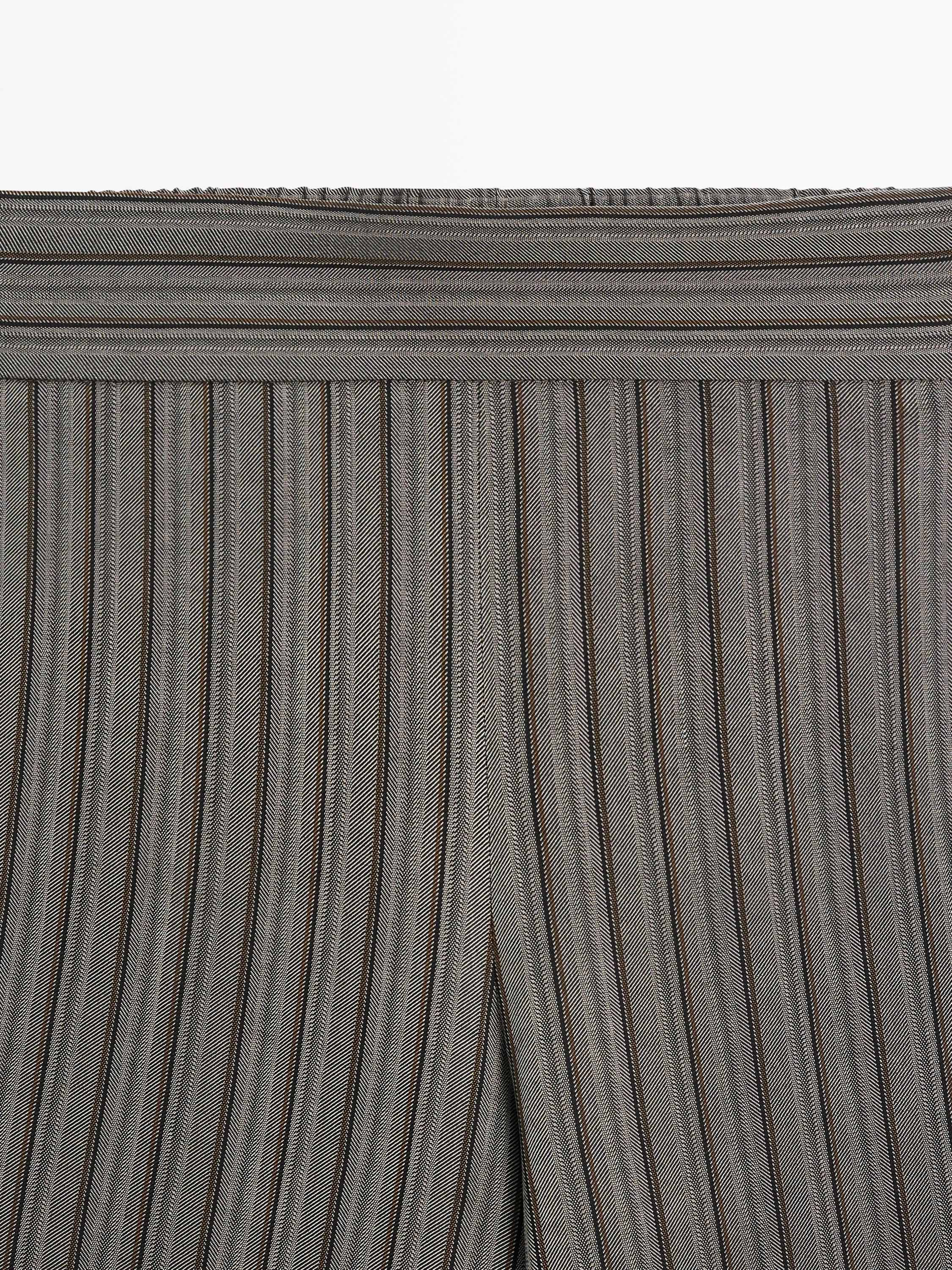 Wide-leg trousers with striped details — GREY