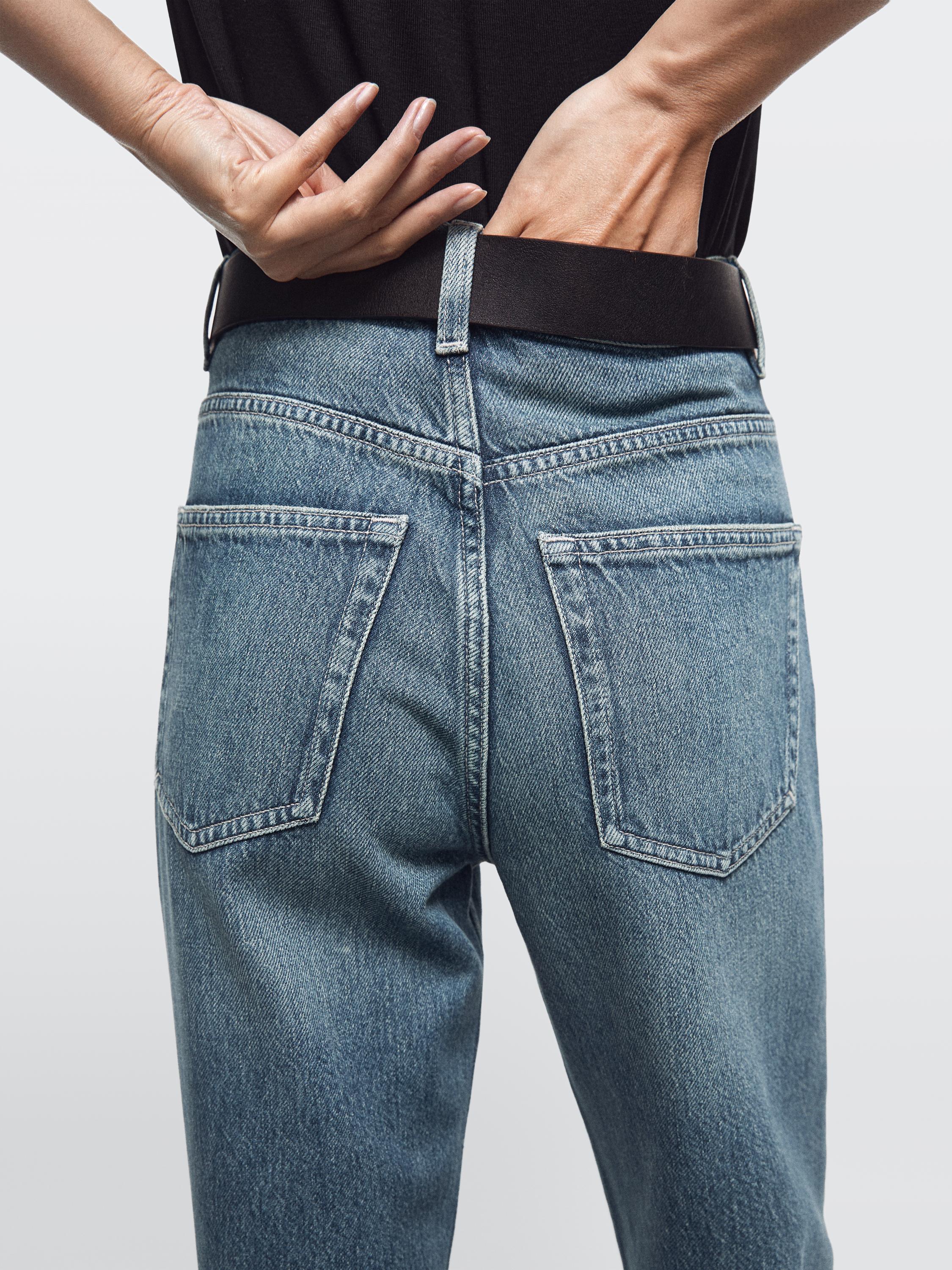 High-waist wide-leg jeans — MEDIUM BLUE