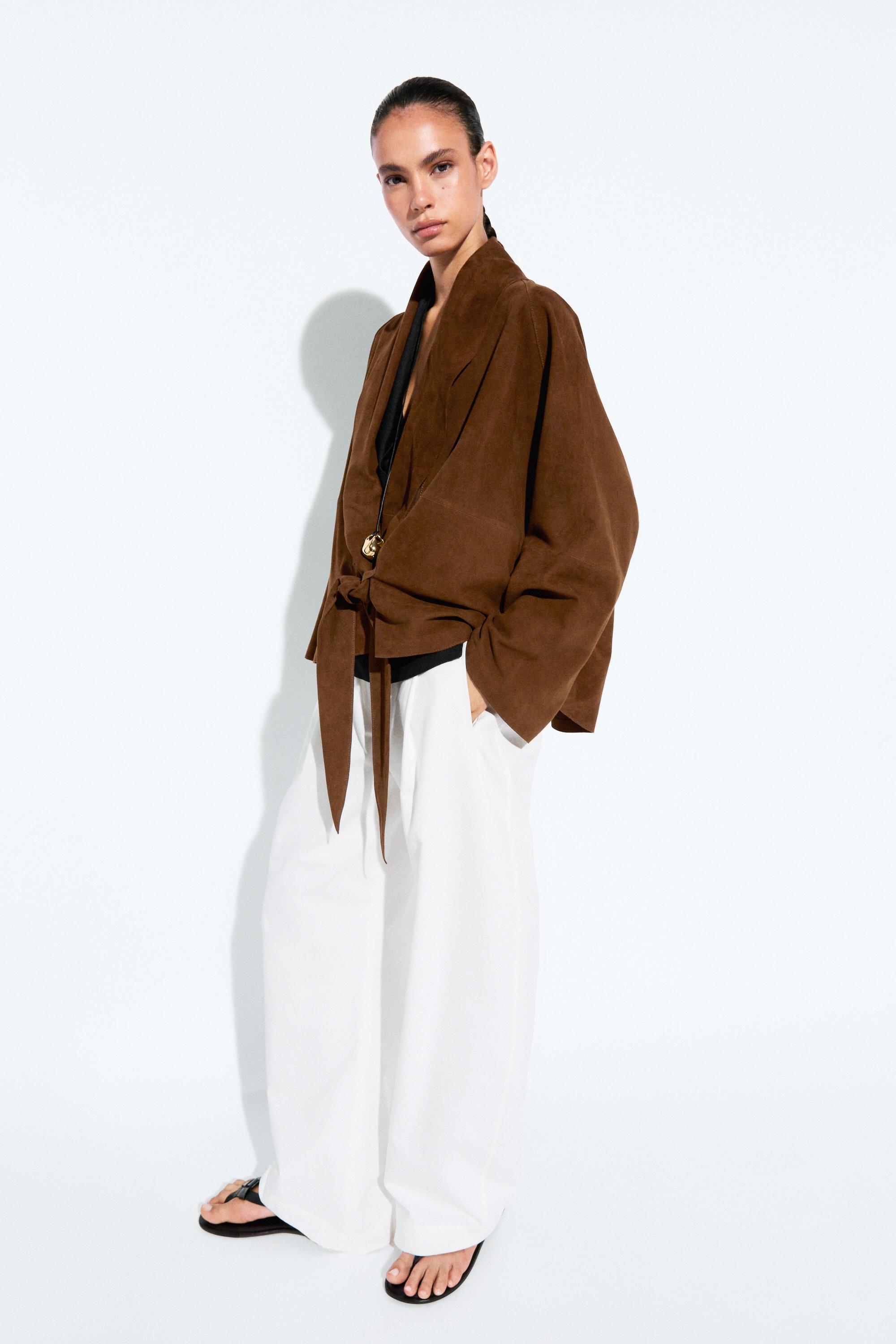 100% cotton barrel-fit pants — Off white