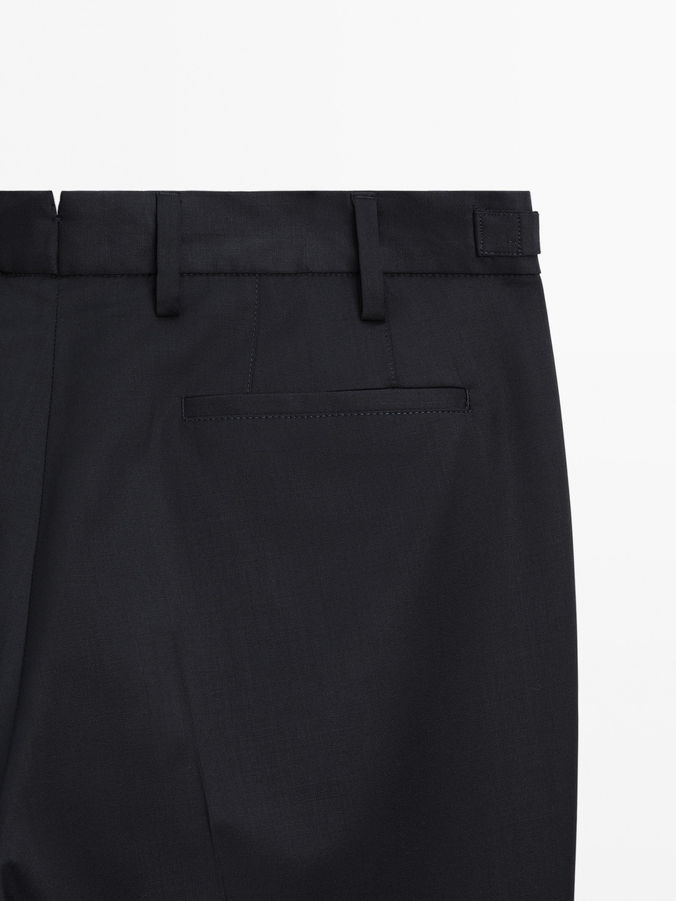 Wool blend smart trousers
