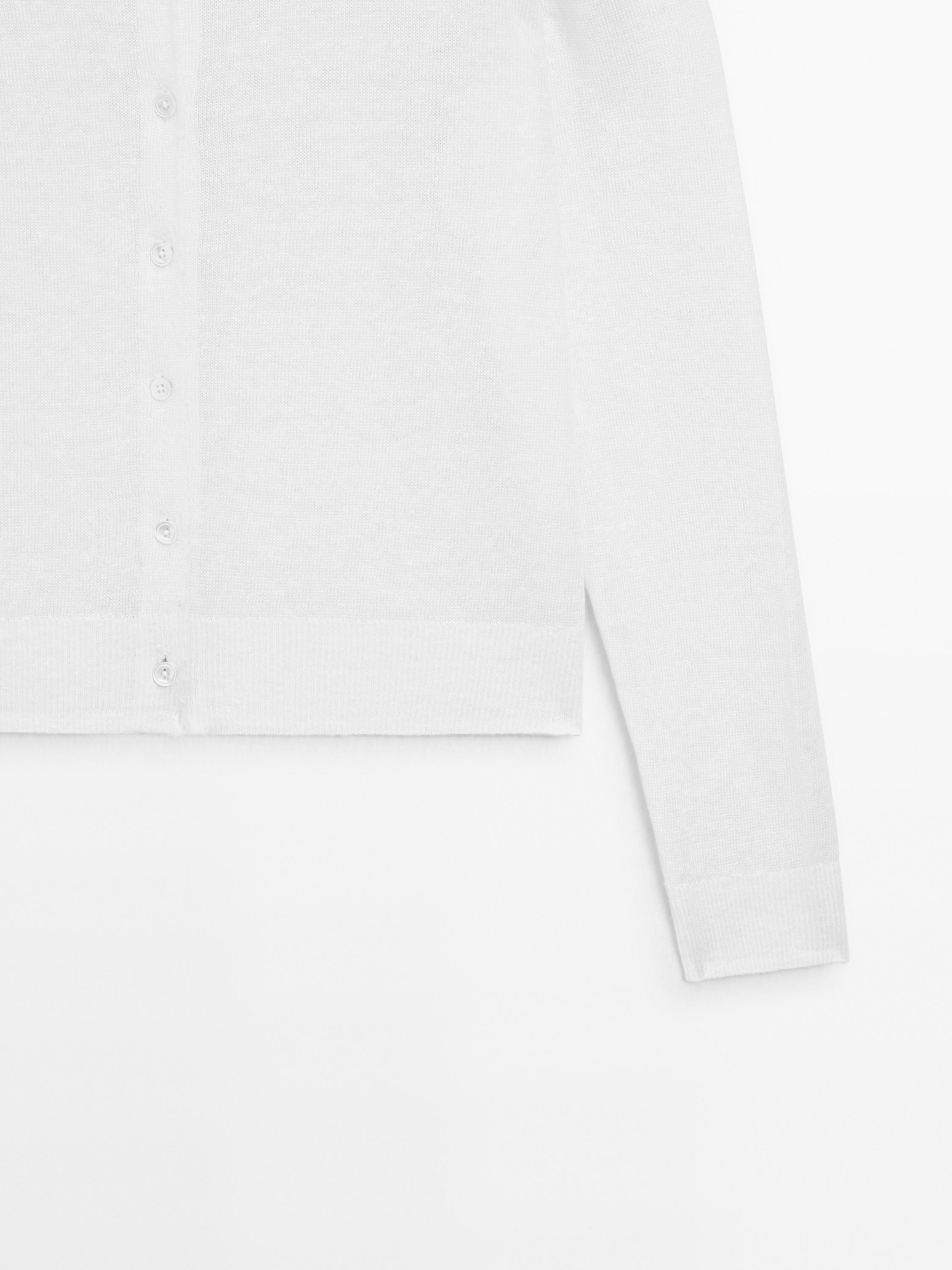100% linen fine knit cardigan