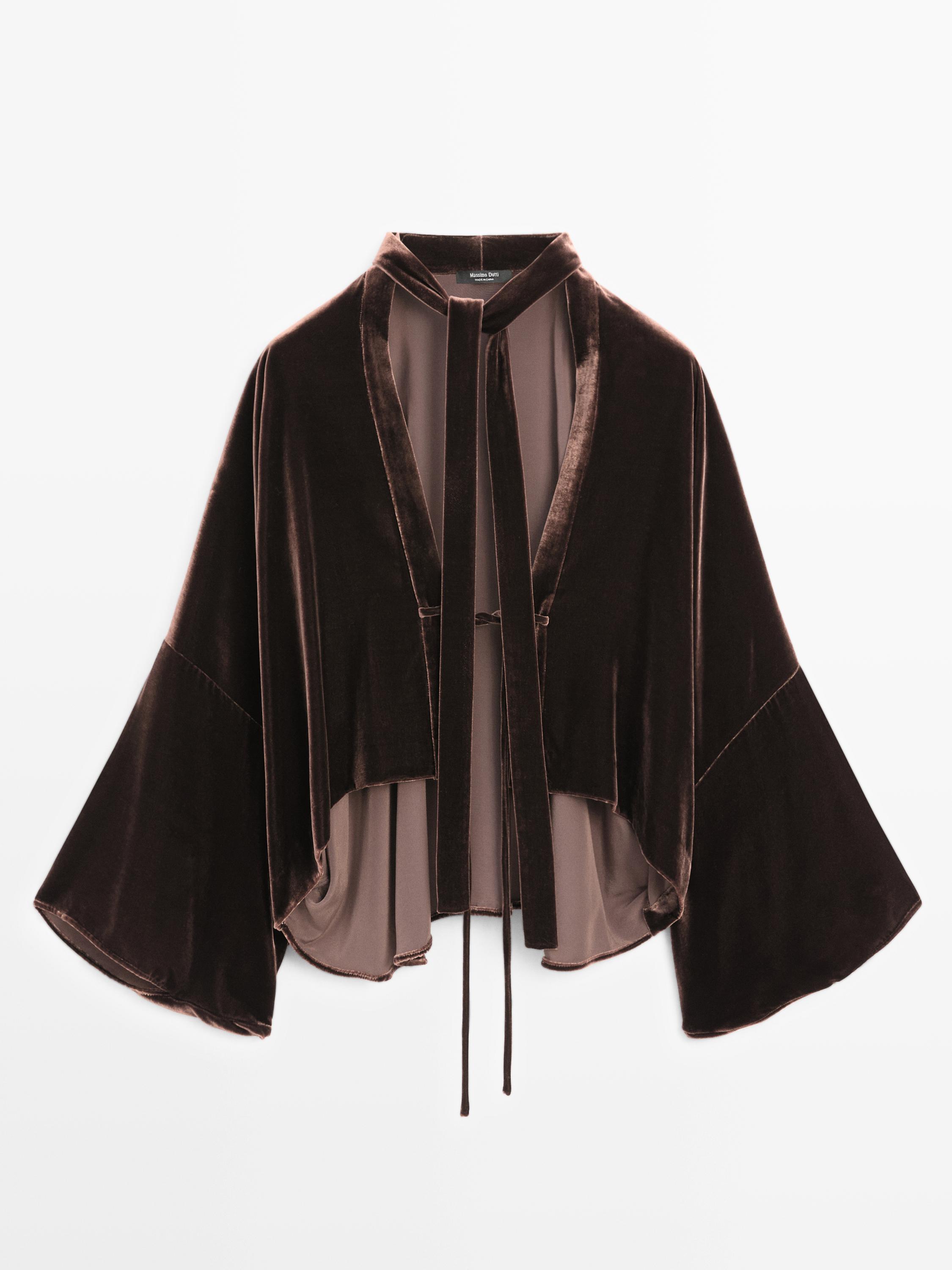 Kimono en velours avec full