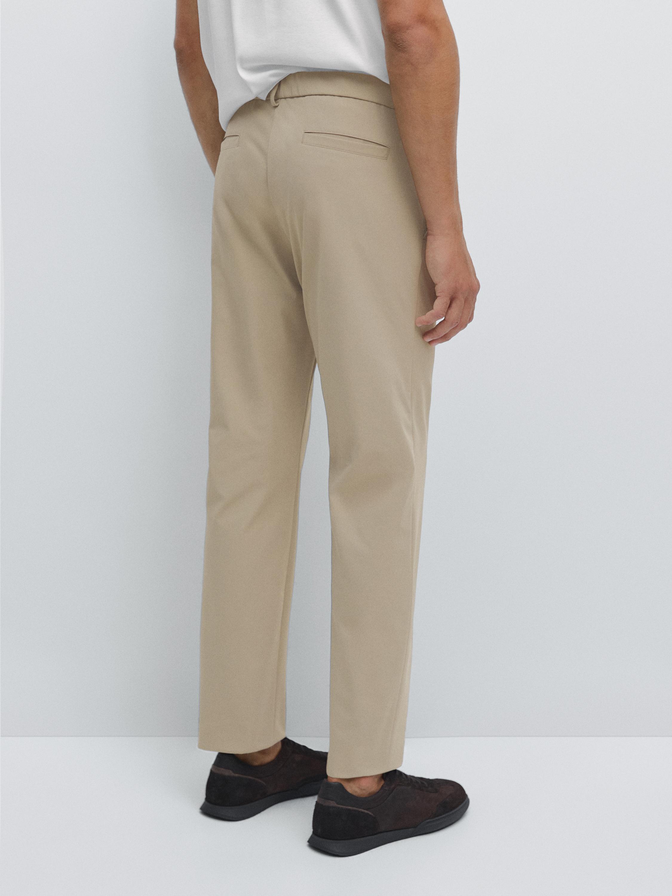 Regular-fit technical trousers — MOLE BROWN