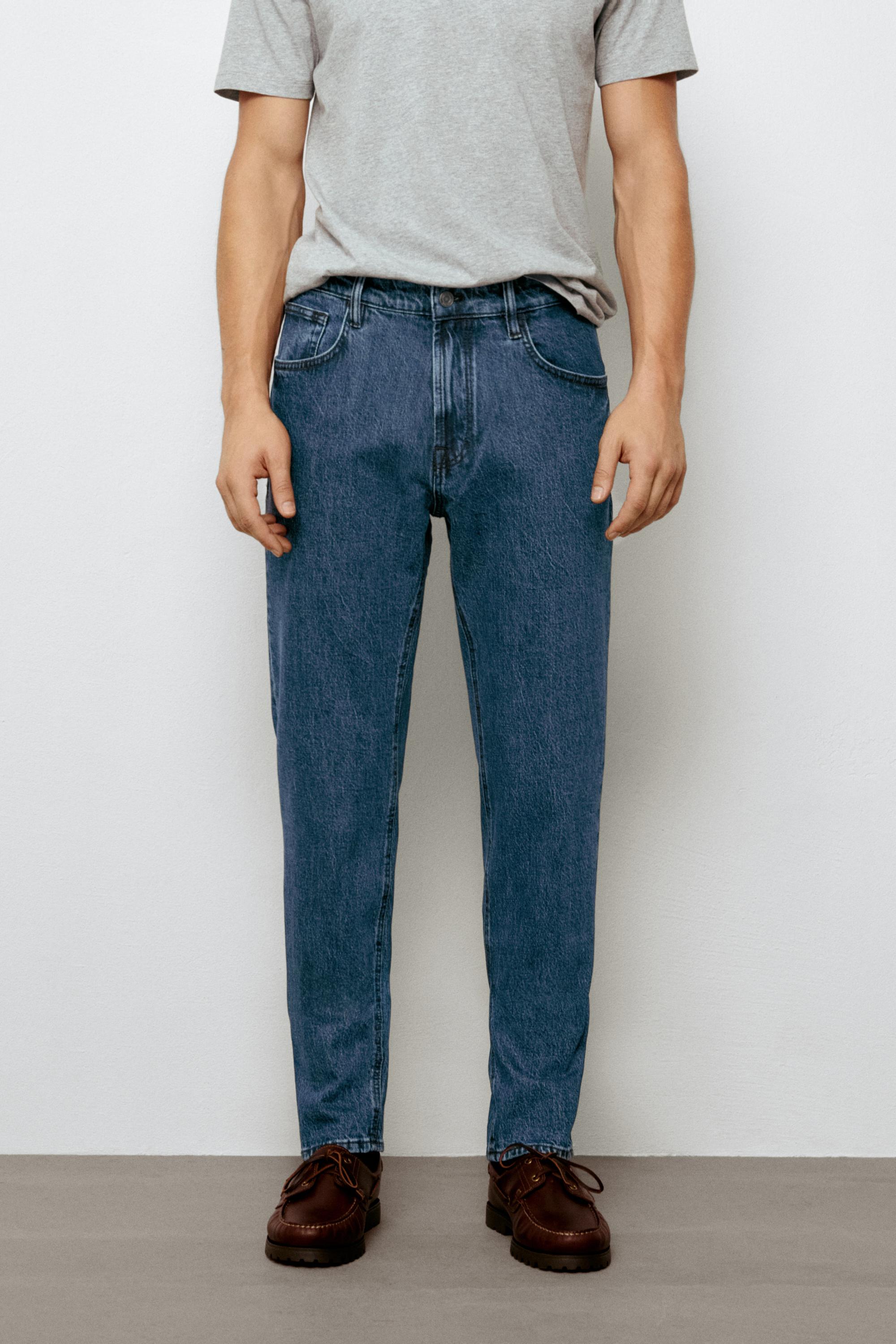 Jeans tapered fit&nbsp;stone washed