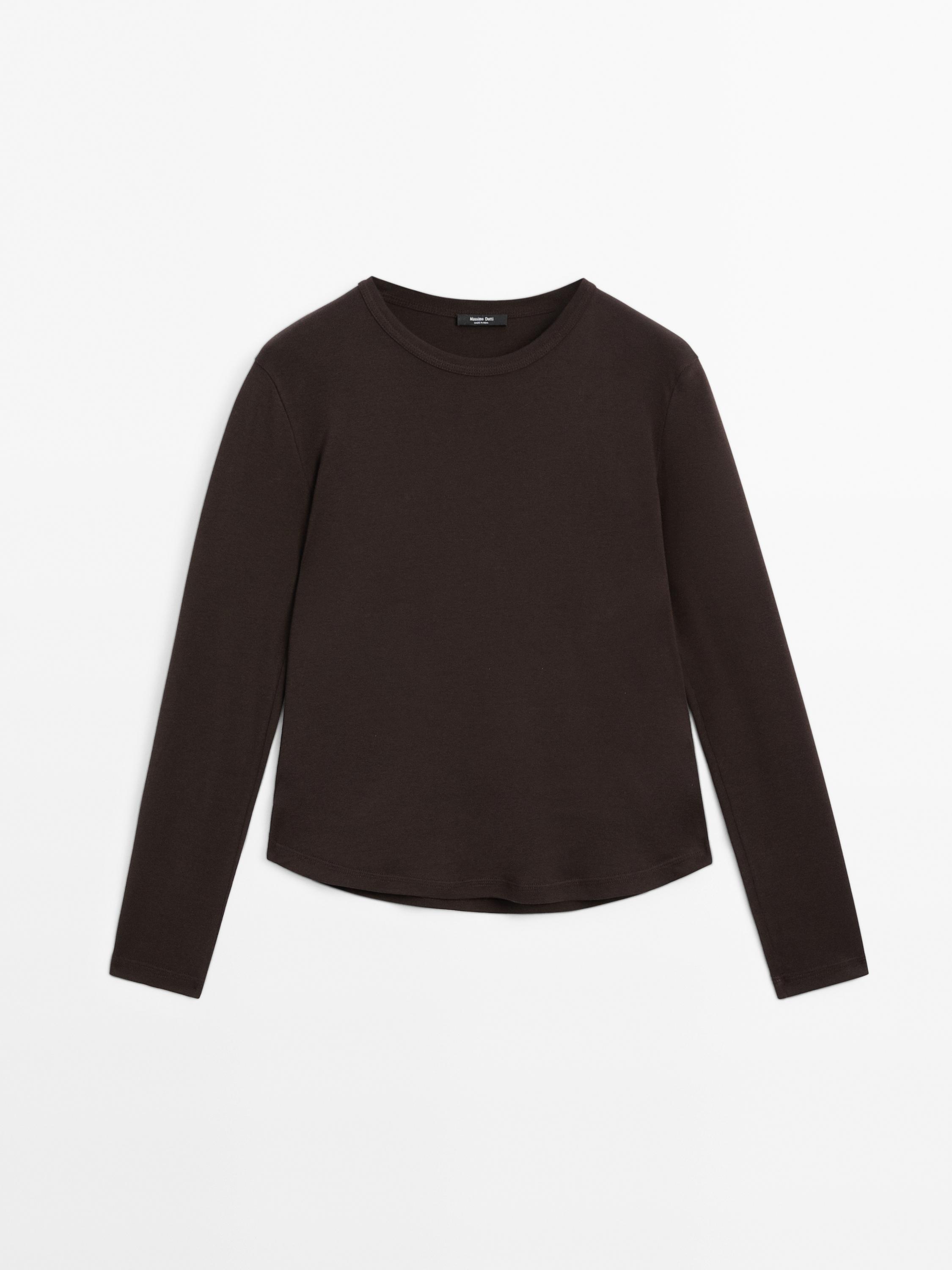 Long sleeve cotton t-shirt
