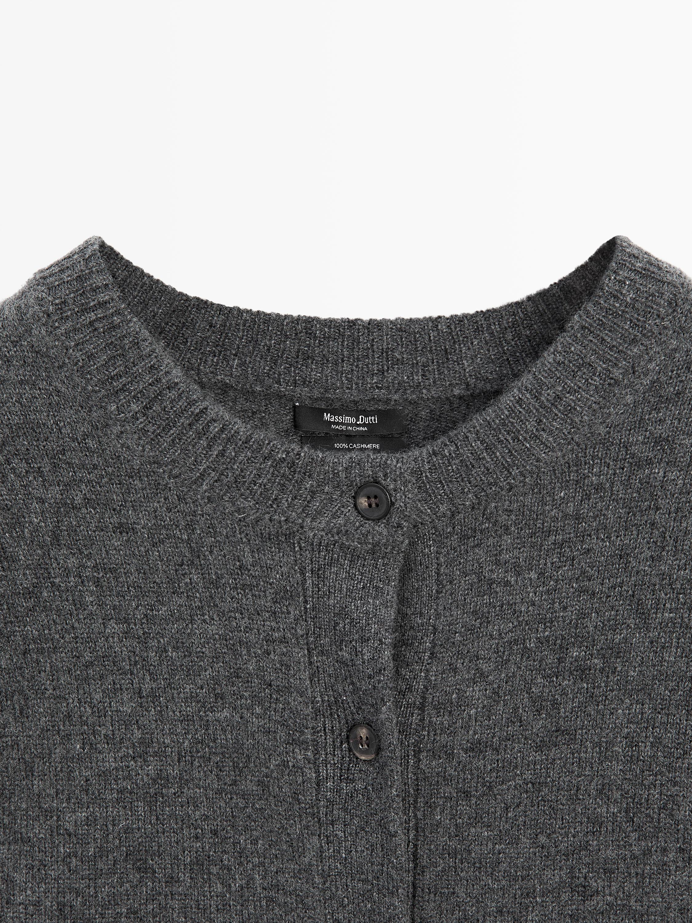 100% cashmere oversize knit cardigan · Anthracite Grey, Chocolate