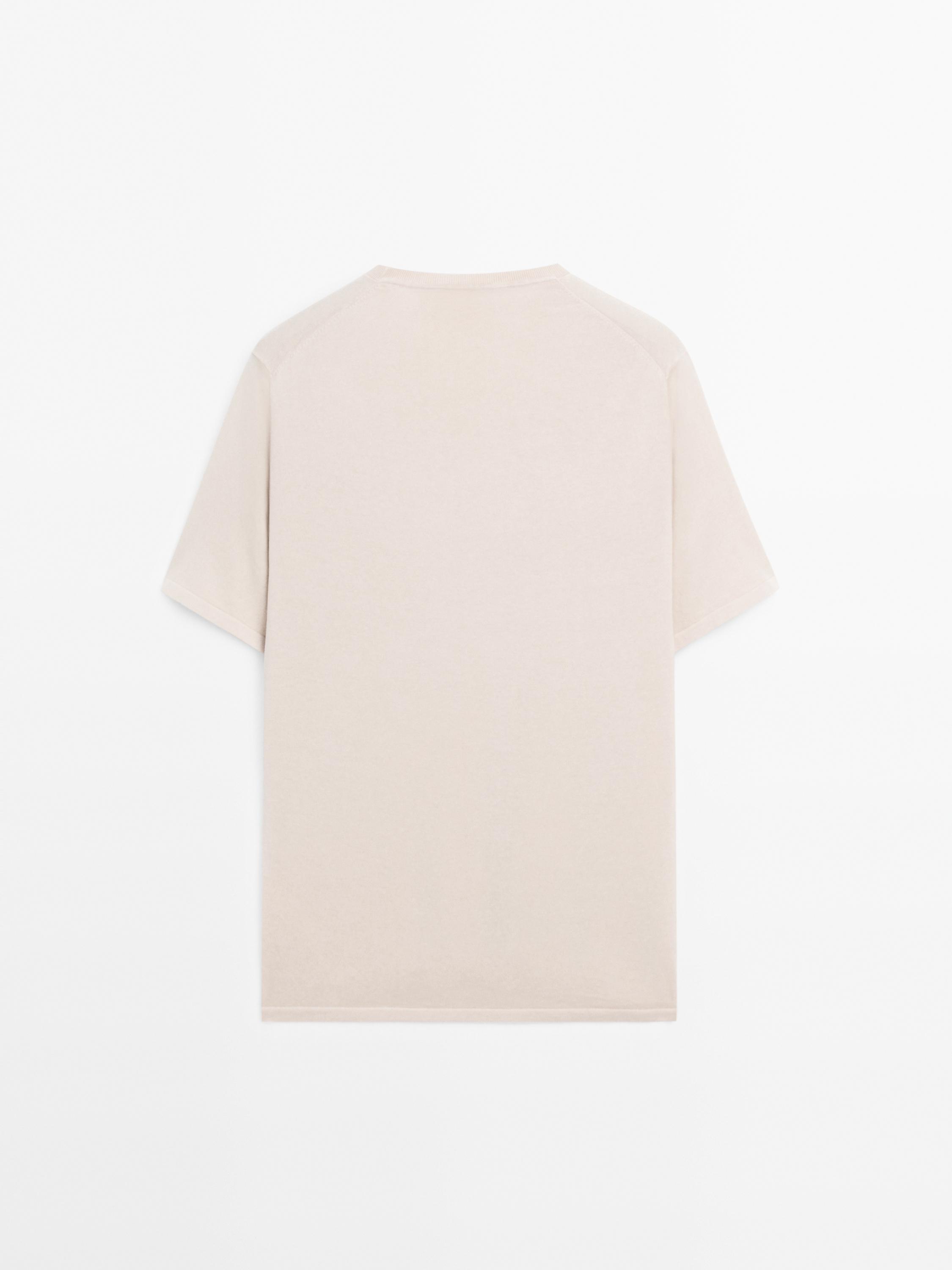 Cotton blend knit T-shirt