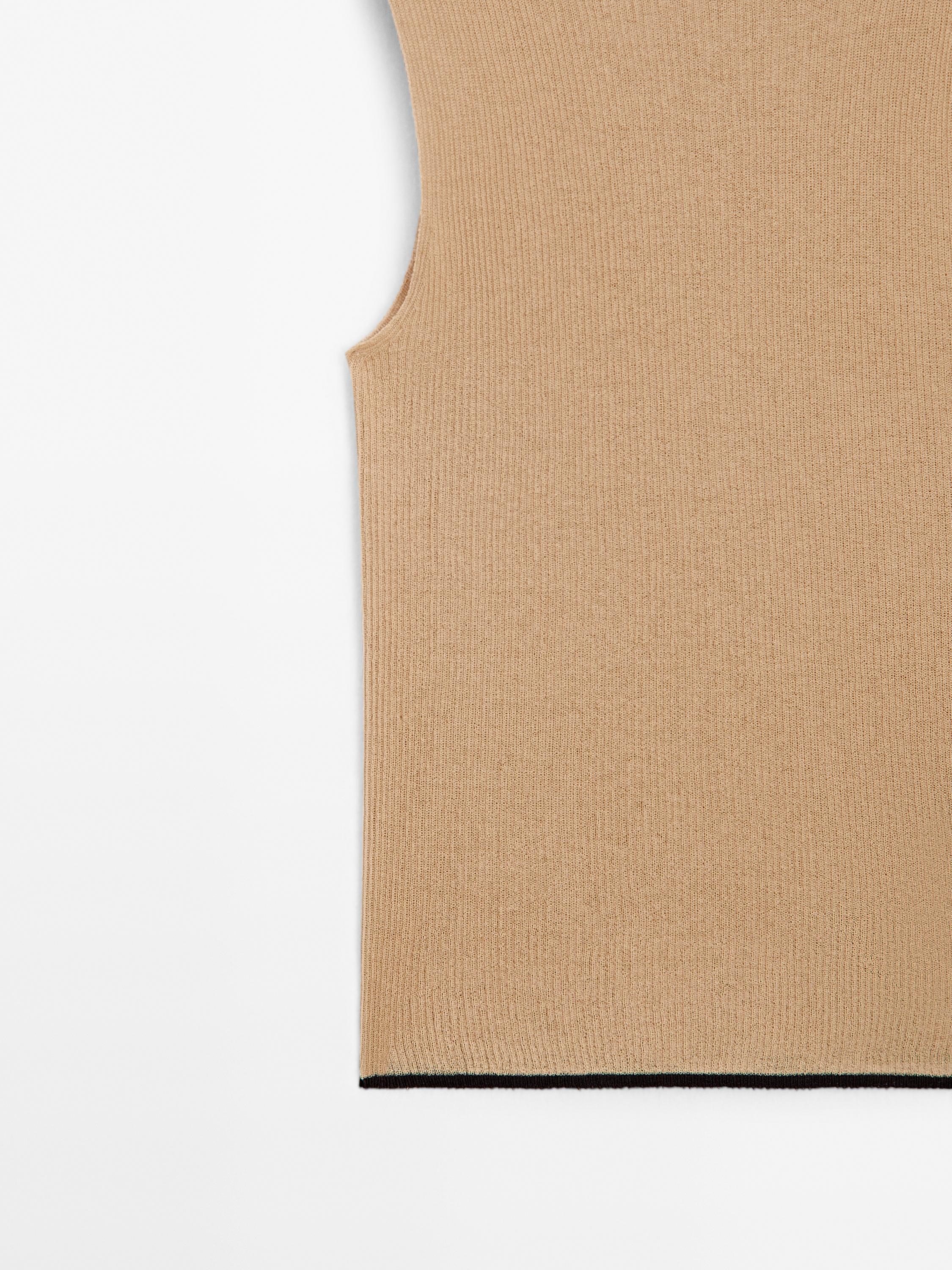 Ribbed cotton blend top - Studio
