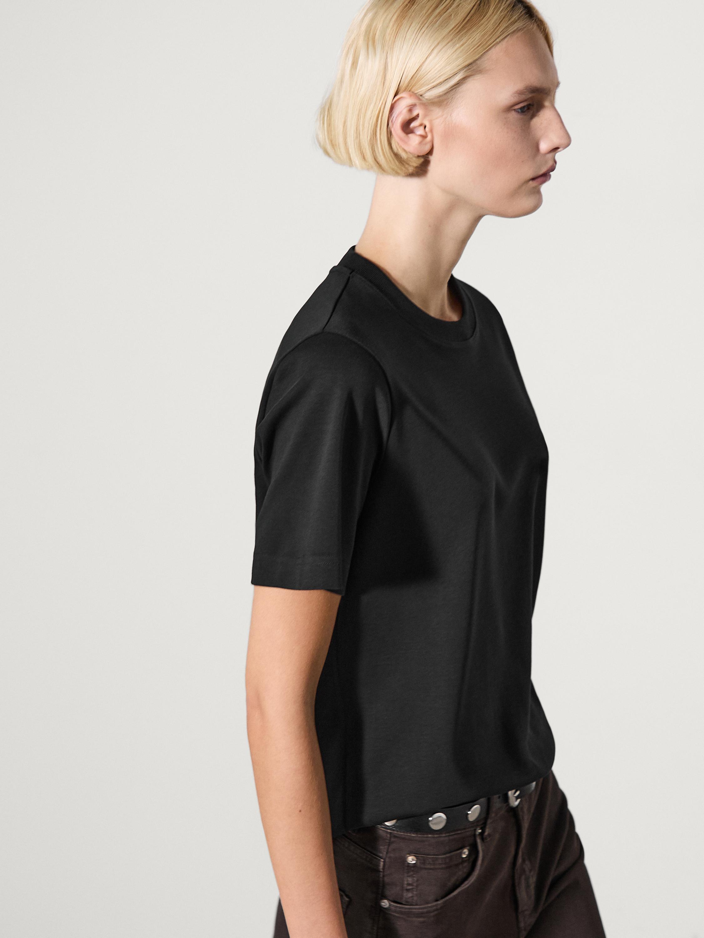 Short sleeve interlock T-shirt — BLACK