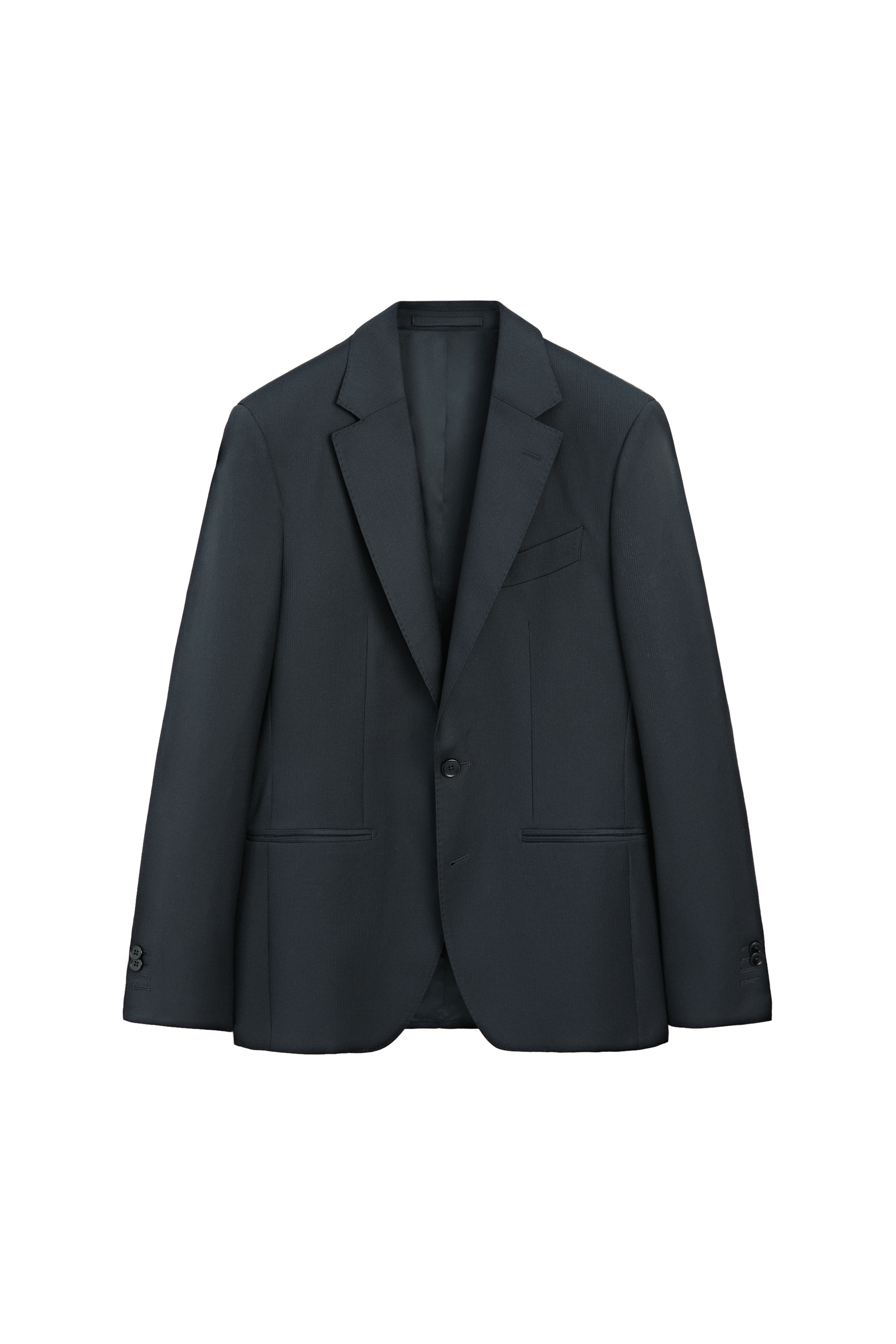 Massimo Dutti Çizgili yün karışımlı klasik blazer görsel 6