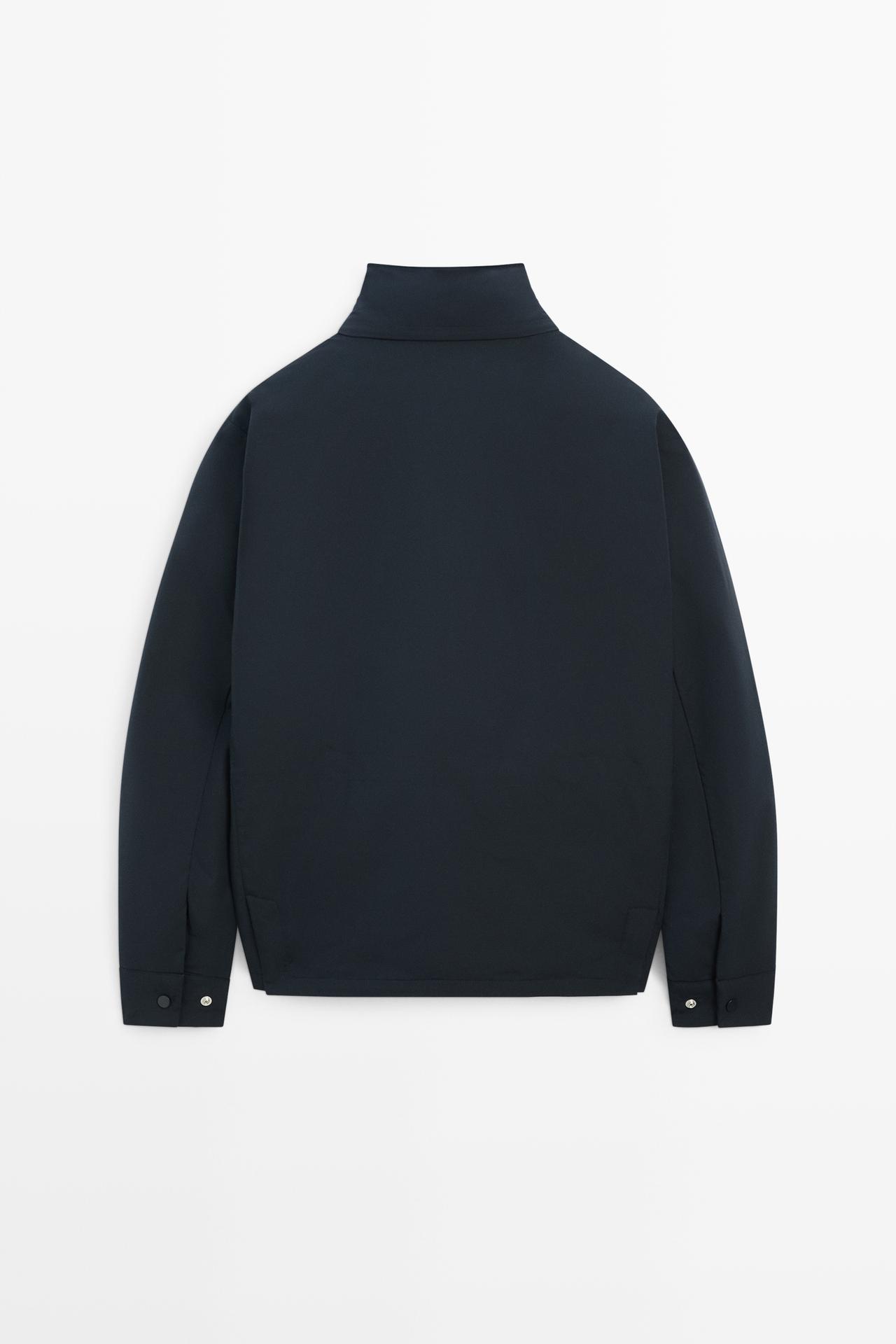 Down jacket with pocket details — DARK NAVY