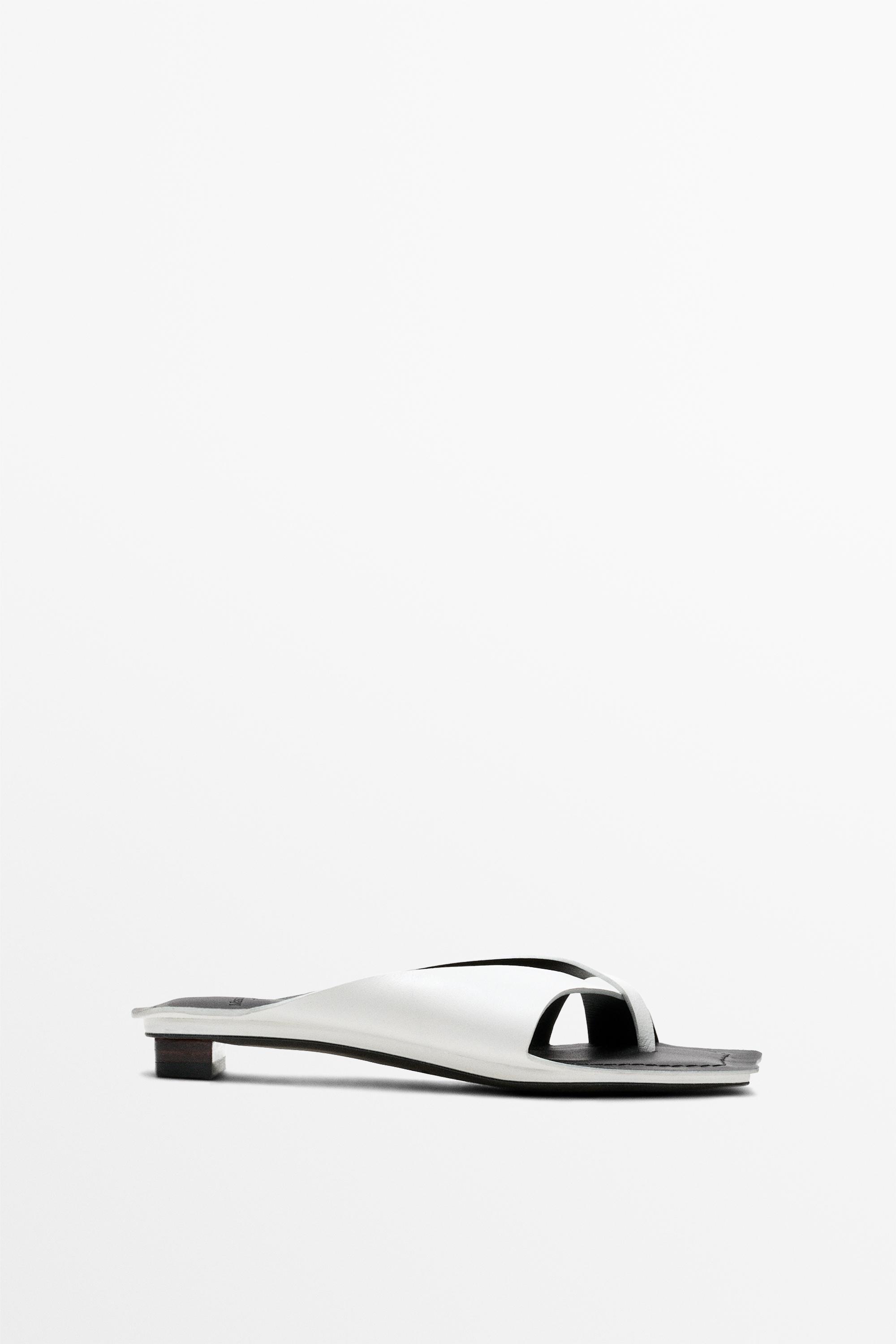 Leather high-heel sandals - STUDIO — WHITE