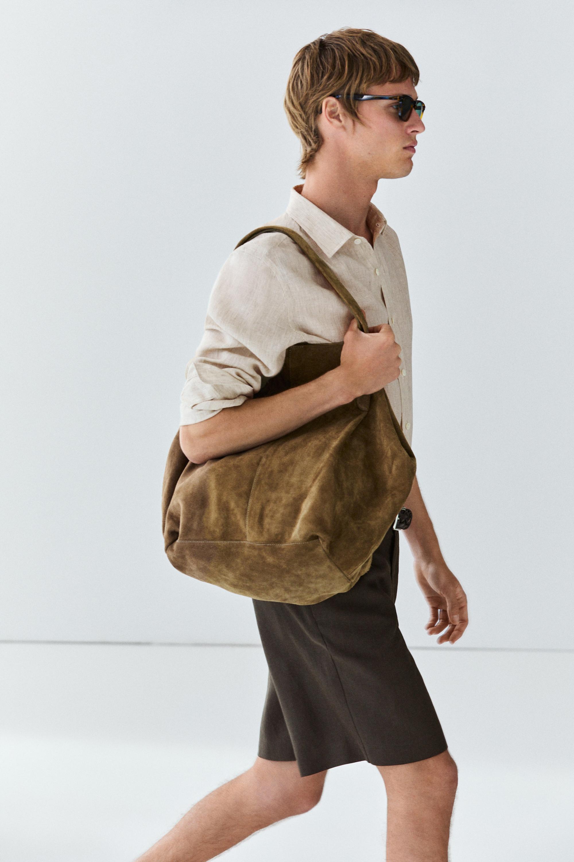 100% linen short Bermuda shorts — DARK GREEN