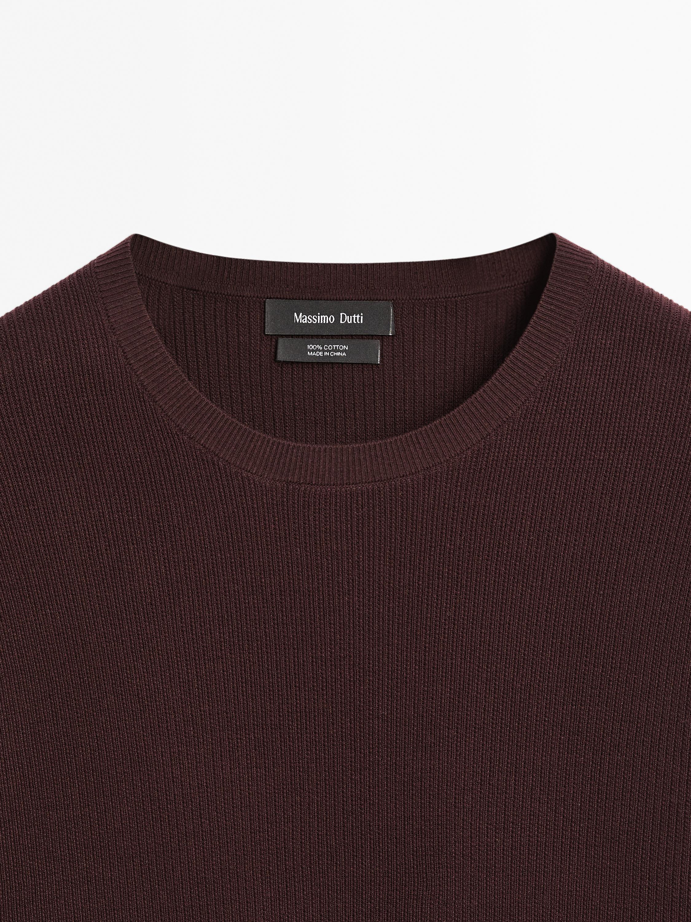 Textured knit short sleeve T-shirt