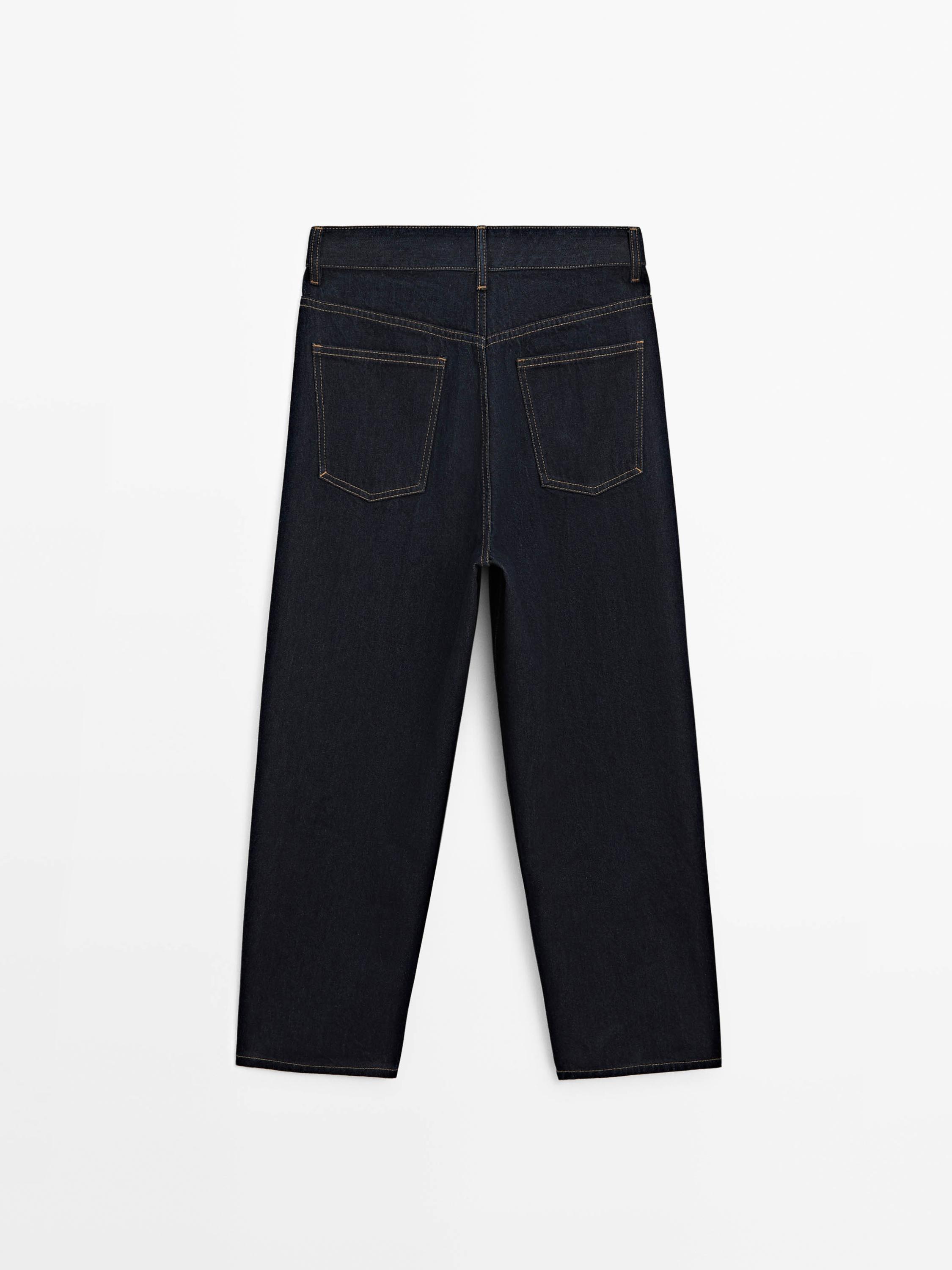 100% cotton barrel fit jeans