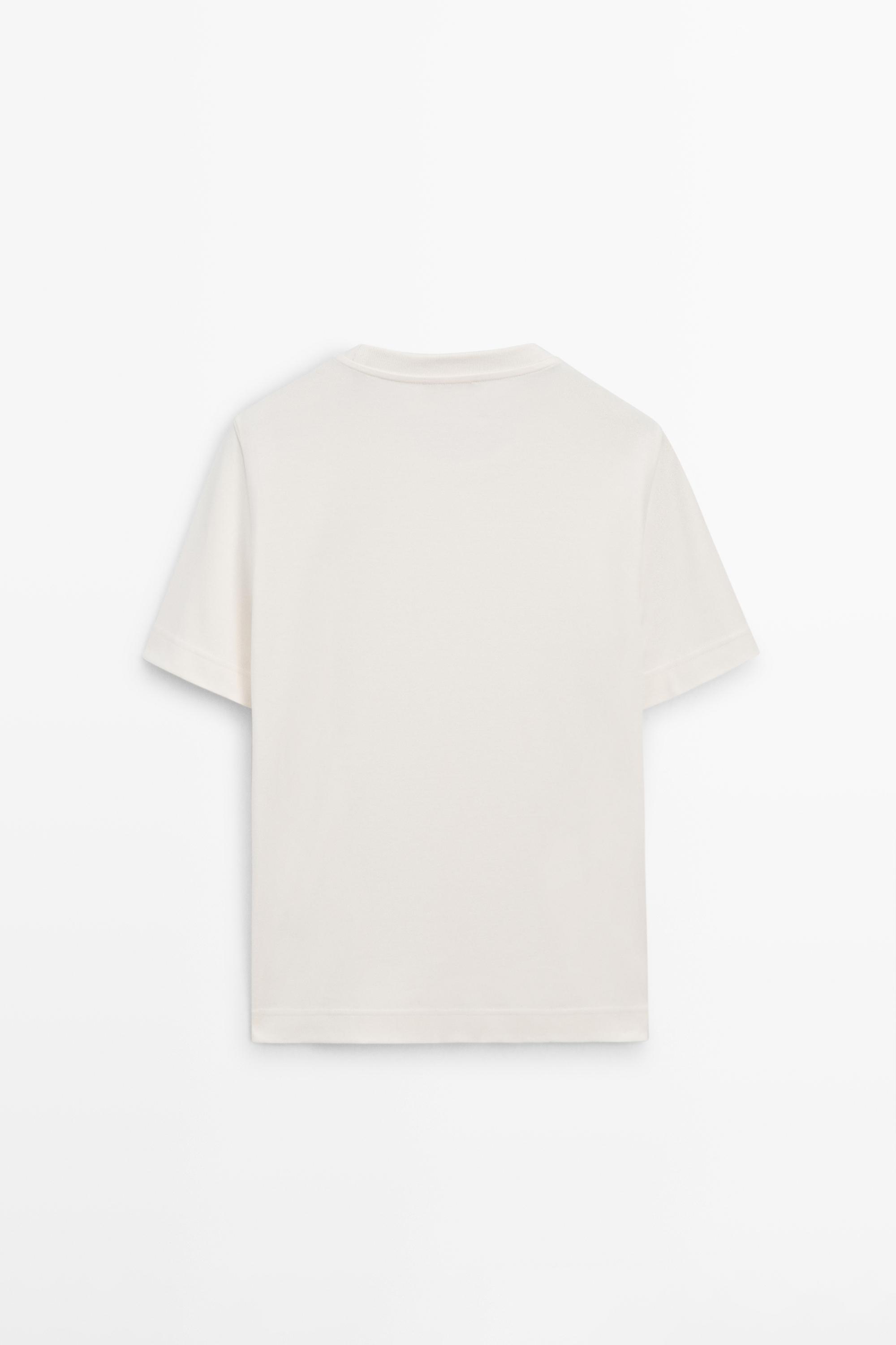 Short sleeve interlock T-shirt — CREAM