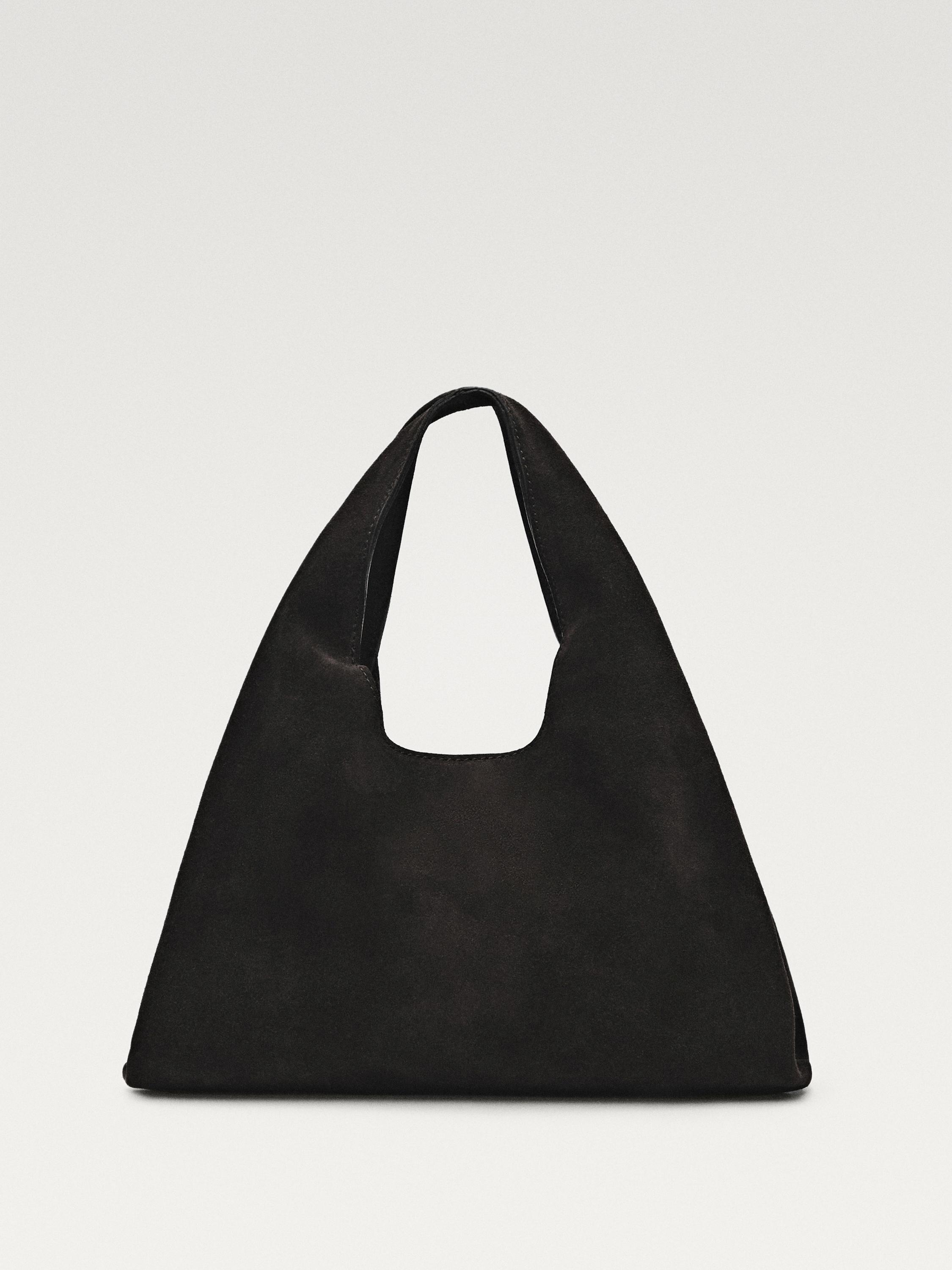 Split suede mini bag
