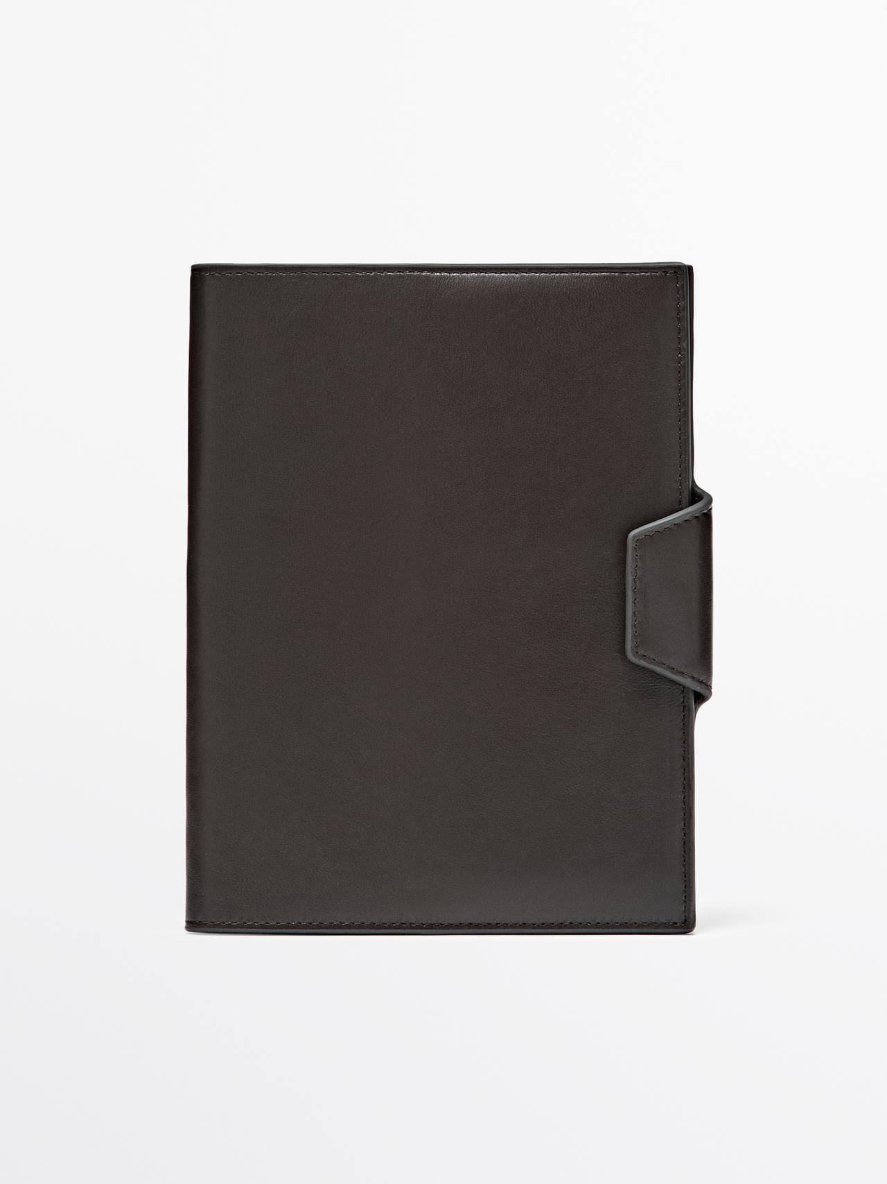 Funda Libreta Piel Napa - Marrón - 01 - Massimo Dutti - Mujer