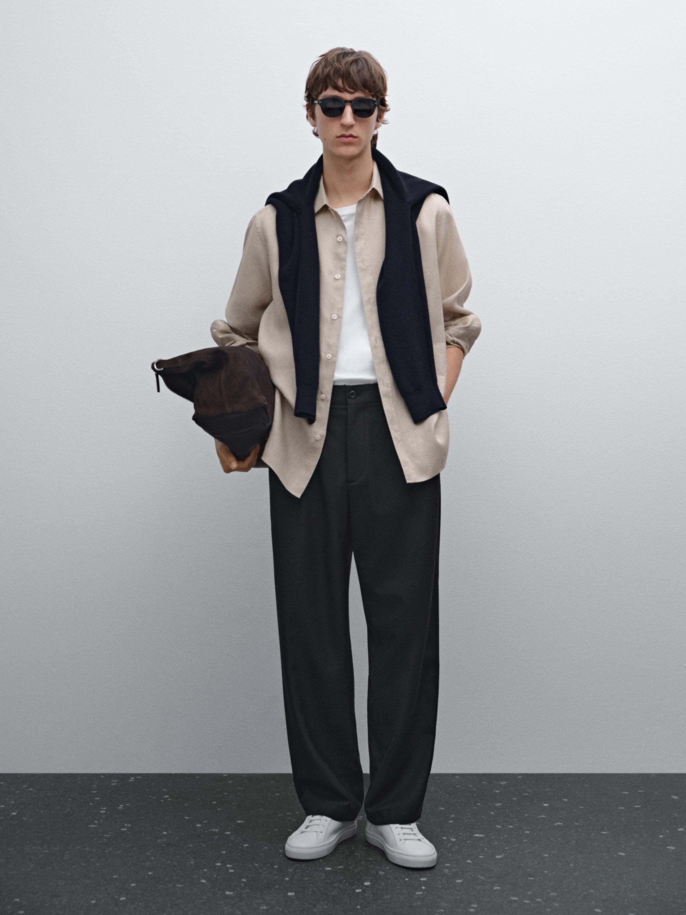 Chemise slim en lin