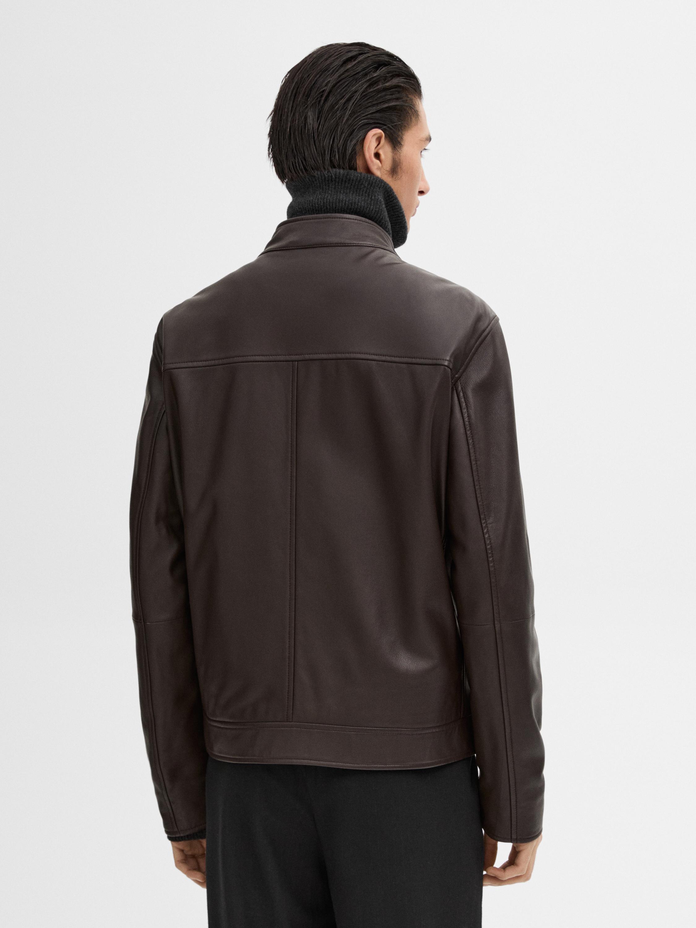 Nappa leather jacket with pockets