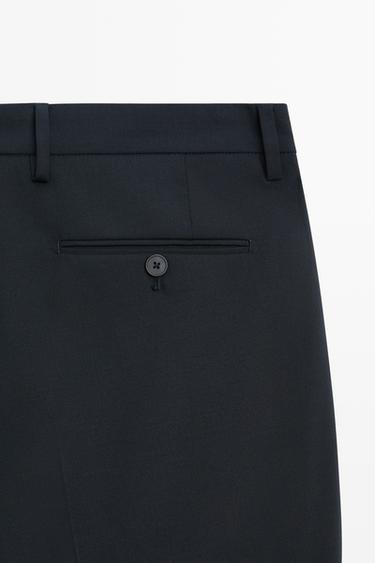 Wool blend suit pants — NAVY BLUE 7