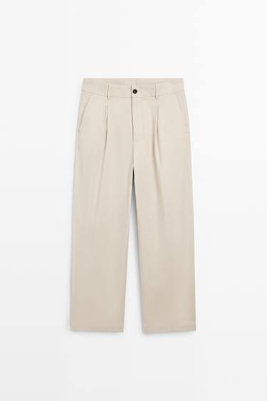 Flowing pants with darts — BEIGE 2