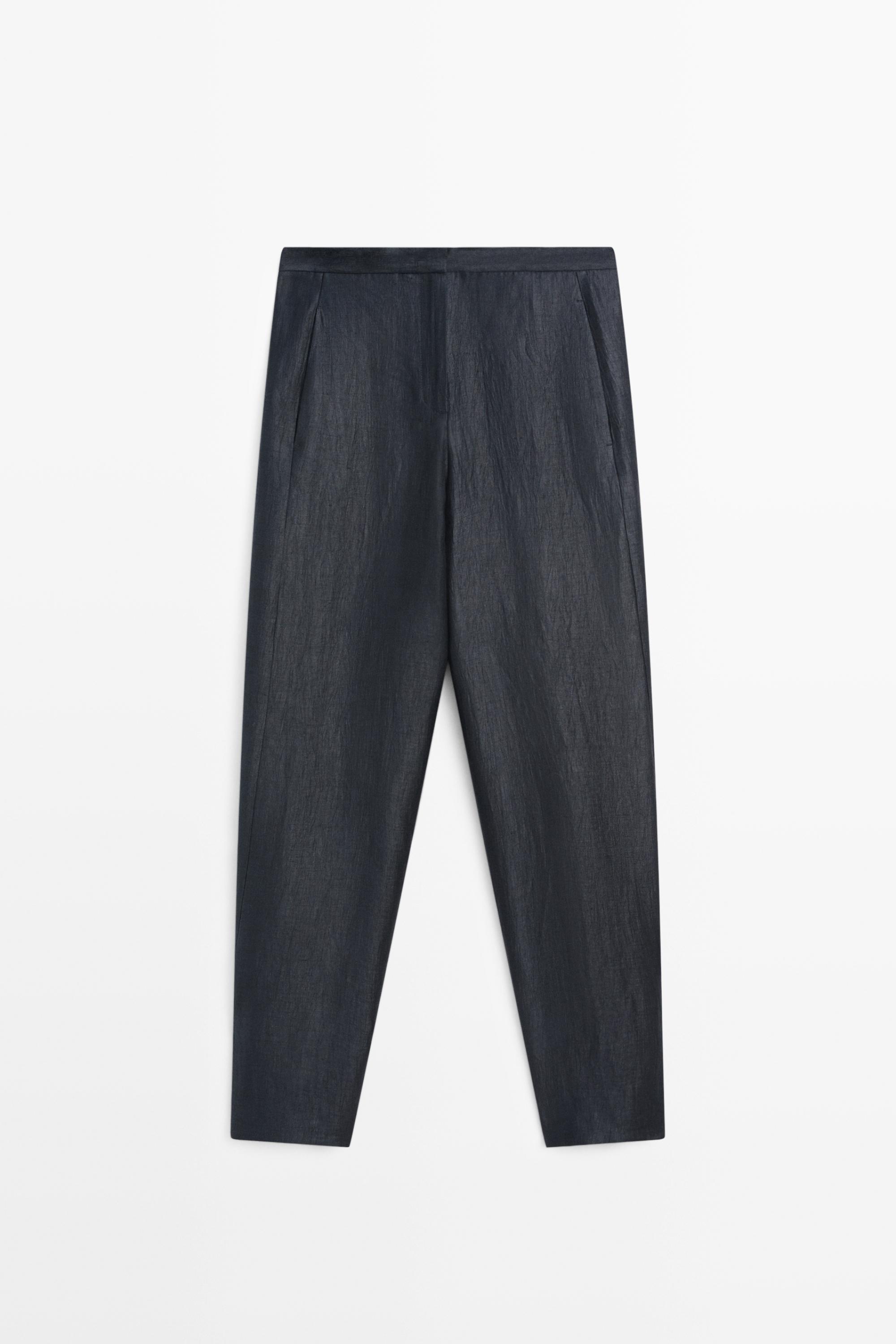 Trousers with gathered hems — Dark Blue