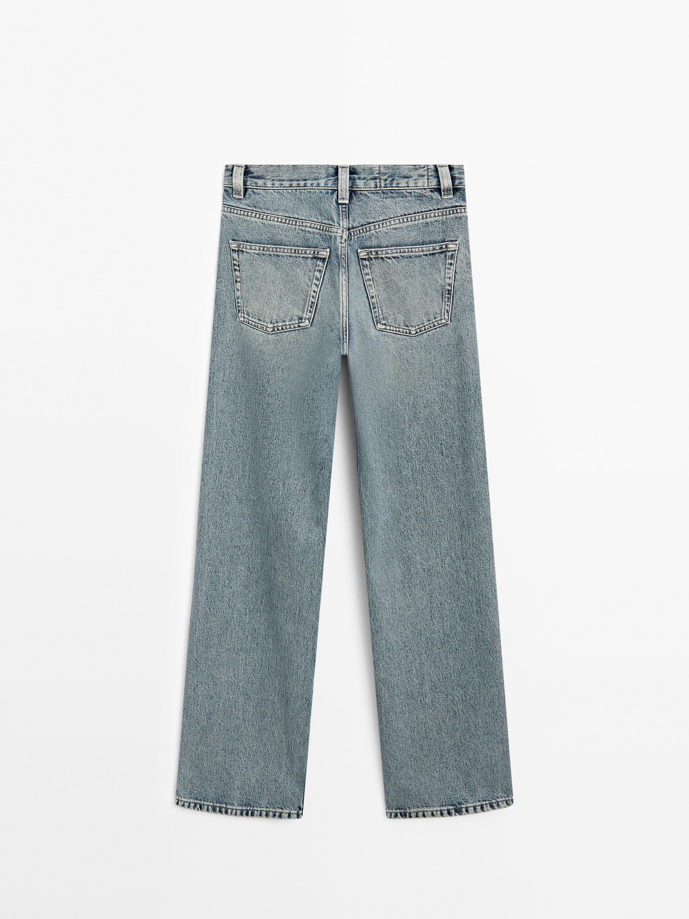 High-waist wide-leg jeans