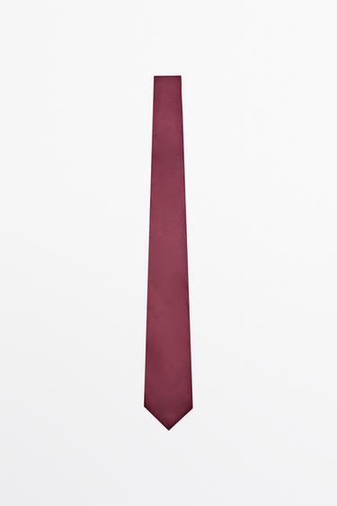 100% silk textured tie — MAROON 1