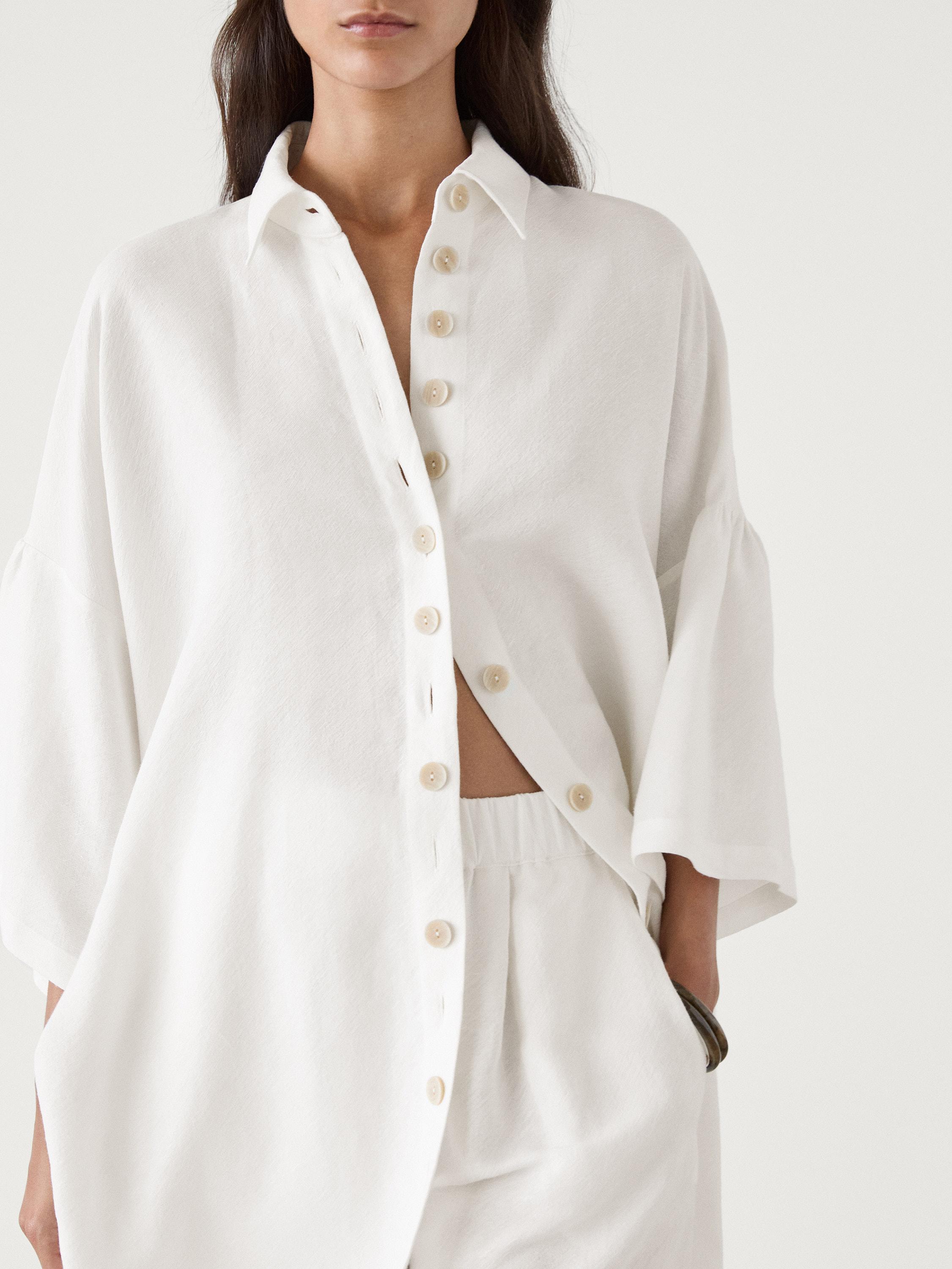 Chemise longue avec du lin ensemble
