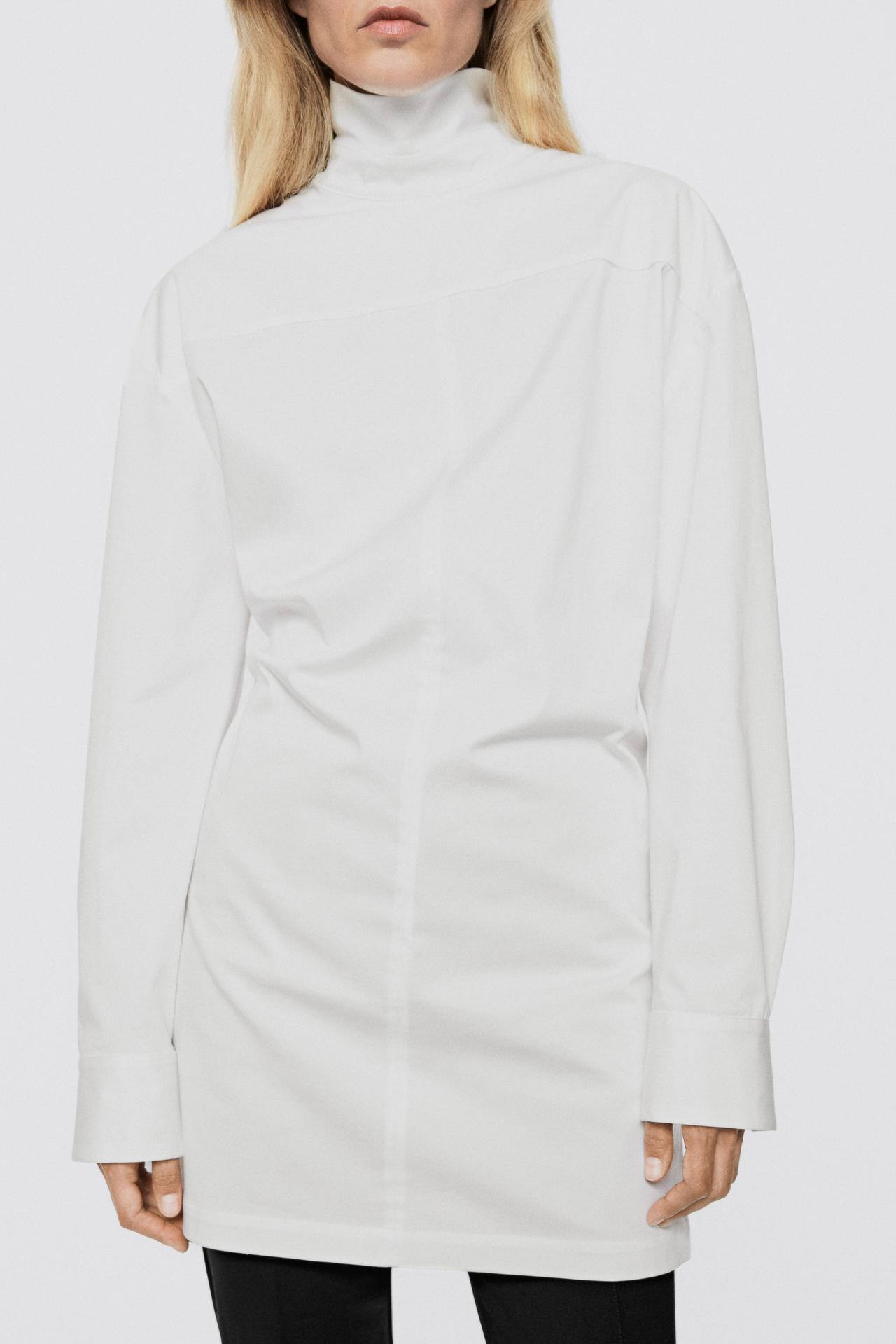 High neck zipper blouse - LIMITED EDITION — WHITE
